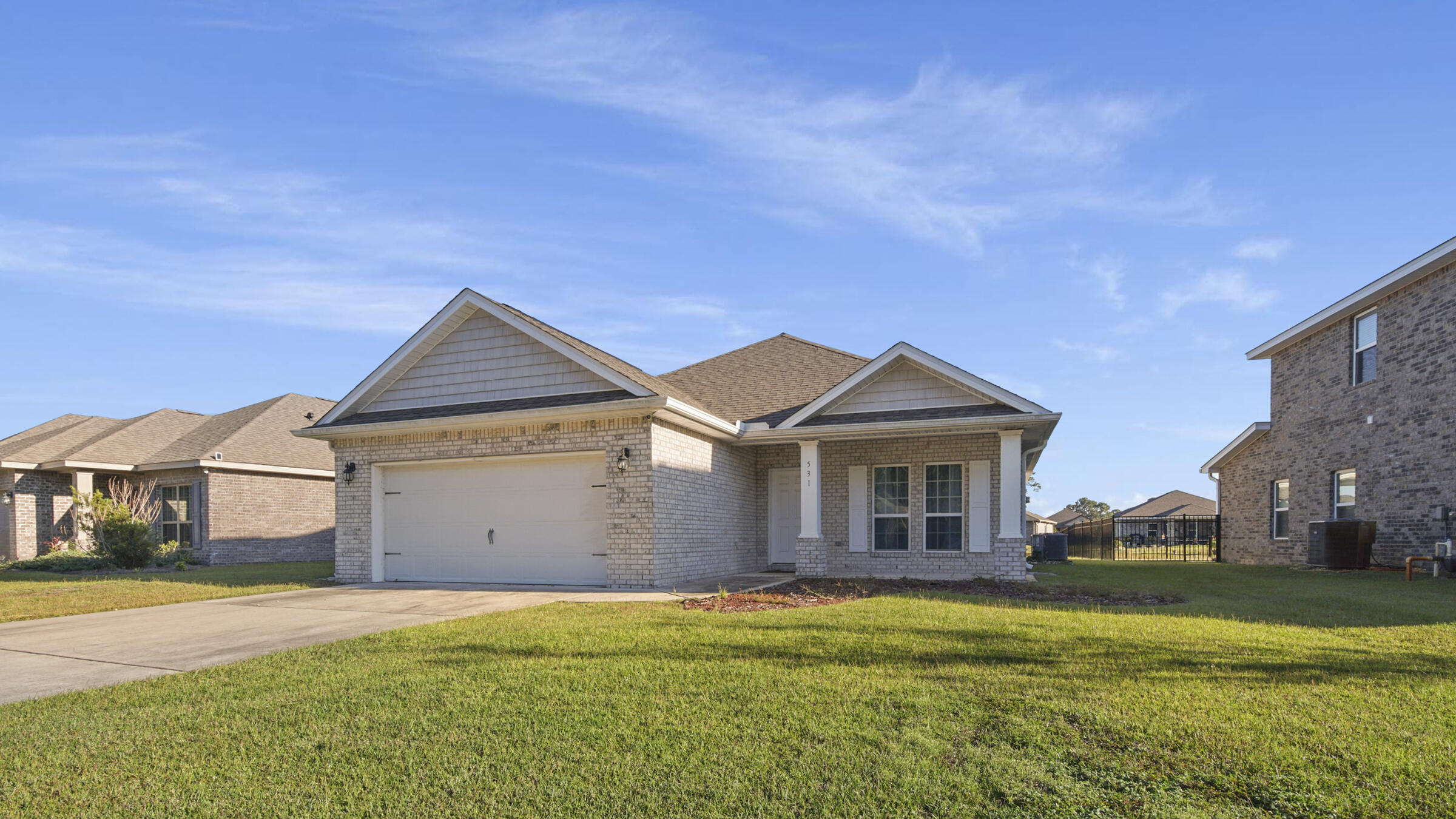 Beautiful 4 Bedroom/2 Bathroom brick home in the sought after DRIFTWOOD ESTATES just off Mack Bayou! It features porcelain plank flooring, open concept living, trey ceilings, crown molding and arched entrances. Kitchen has granite countertops, good size pantry. Stainless appliances. The 4 bedrooms are carpeted, large master bathroom, tub and separate shower, double sinks. Large master closet. Subdivision has sidewalks, community pool and clubhouse. Great location! Home used for owner's only, never rented.