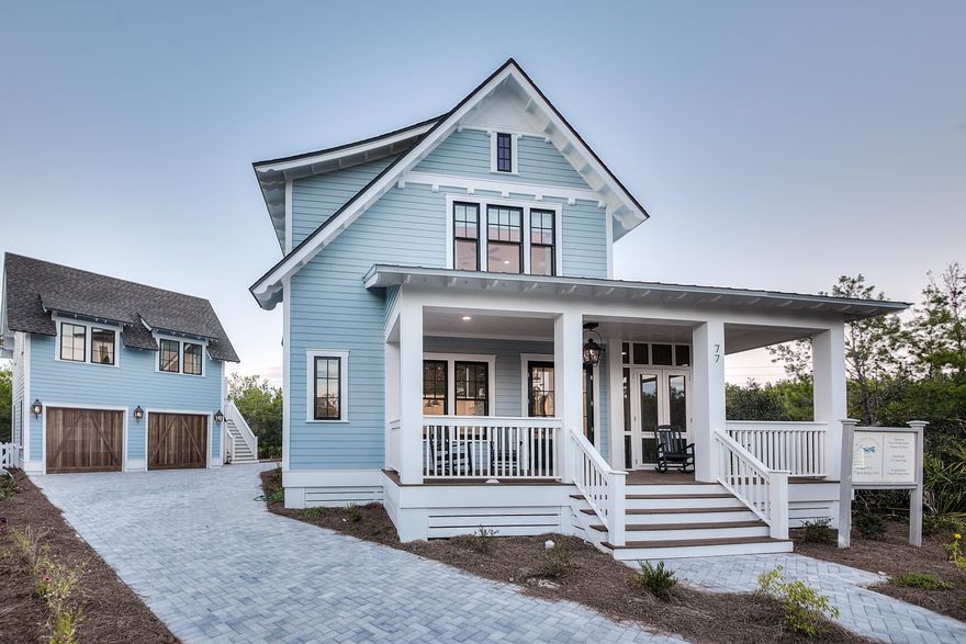 Best bang for your buck in Watersound! New construction home by award winning builder, David Weekley Homes. This 5 bedroom 5.5 bath residence is located in the premier gated community of Watersound Beach and situated on a private cut-de-sac. Full Carriage House over two-car garage for entertaining guests. Luxury details include Two Master suites, wire brushed oak hardwood floors, marble counter tops and Thermadore appliances. Furniture is included!