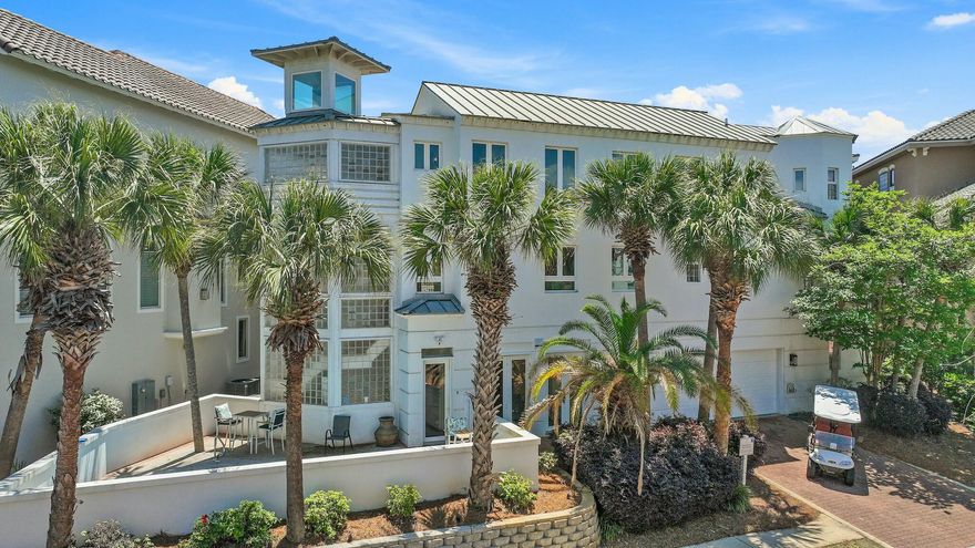 We are pleased to present 'Ideal Destination,' a pinnacle of coastal luxury living located in the esteemed gated community of Destiny by the Sea. This Mediterranean-style home showcases remarkable architectural details, including a striking glass block tower with a three-level staircase, glass block accents, and a design that maximizes natural sunlight, all complemented by a soft coastal color scheme.Constructed with Xtong for superior fire and termite resistance, the property features a durable steel and concrete structure across three floors. The travertine flooring that flows throughout enhances the home's timeless architectural charm and modern amenities. Each level includes private decks and a patio, designed to enrich your outdoor coastal experience. The first level offers direct access to a beautiful private pool and includes a spacious bunk room with a full-size bathroom, a large bedroom, a laundry room, a comfortable living area, and a spacious two-car garage. 

The second and third levels are accessed via a floating glass block staircase, leading to an open floor plan perfect for entertaining and relaxation. The second level features a combined living and dining room and a modern kitchen equipped with quartz countertops, elegant glass tiling, marble finishes, and sleek stainless-steel appliances. The primary suite on this level has been beautifully updated and includes a walk-in closet, double vanities, and a free-standing soaking tub. The third level houses dual primary bedroom ensuites, each with a private porch where you can savor the fresh coastal air.

This expansive five-bedroom home is equipped with numerous amenities, including oversized living areas and multiple levels of covered and open outdoor spaces perfect for al fresco dining. Its thoughtful layout makes it ideal for various uses, whether as a short-term rental, a second home, or a primary residence.

Located along Scenic Highway 98, Destiny by the Sea offers residents easy access to Destin's premier shopping and dining destinations via bike or street-legal golf cart. The neighborhood provides convenient access to both Scenic 98 and Highway 98, placing the Emerald Coast's finest attractions just minutes away. As a resident of this gated Gulf-front community, you'll also enjoy two boardwalks for easy beach access, beautifully landscaped grounds, a clubhouse, and a heated swimming pool and hot tub.

Offered fully furnished, with only a few personal items excluded. Investors will be able to take advantage of the $62,925 (and growing) in future bookings.