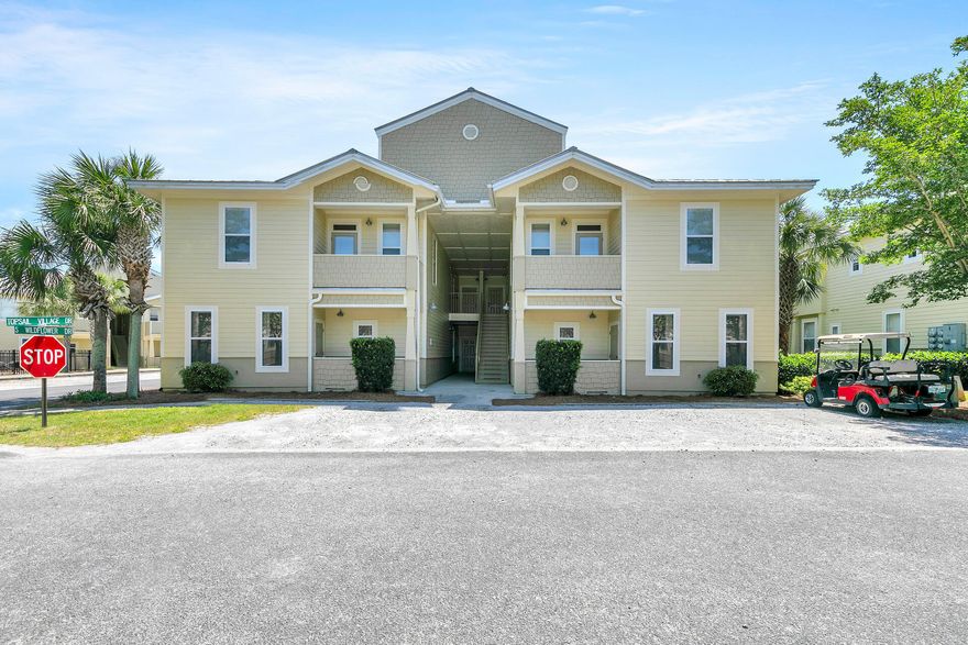 Location! Location! Location! This impeccably maintained 2-bedroom, 2-bathroom condo in Topsail Village is right on 30A,  just across the street from the majestic Topsail Hill Preserve State Park and beach access, and just a mile away from the pristine shores of Dune Allen Beach public beach access. This gem offers an open floor plan, a private balcony, and steps away from the community pool. Conveniently located near dining, shopping, and all of the amenities 30A has to offer.