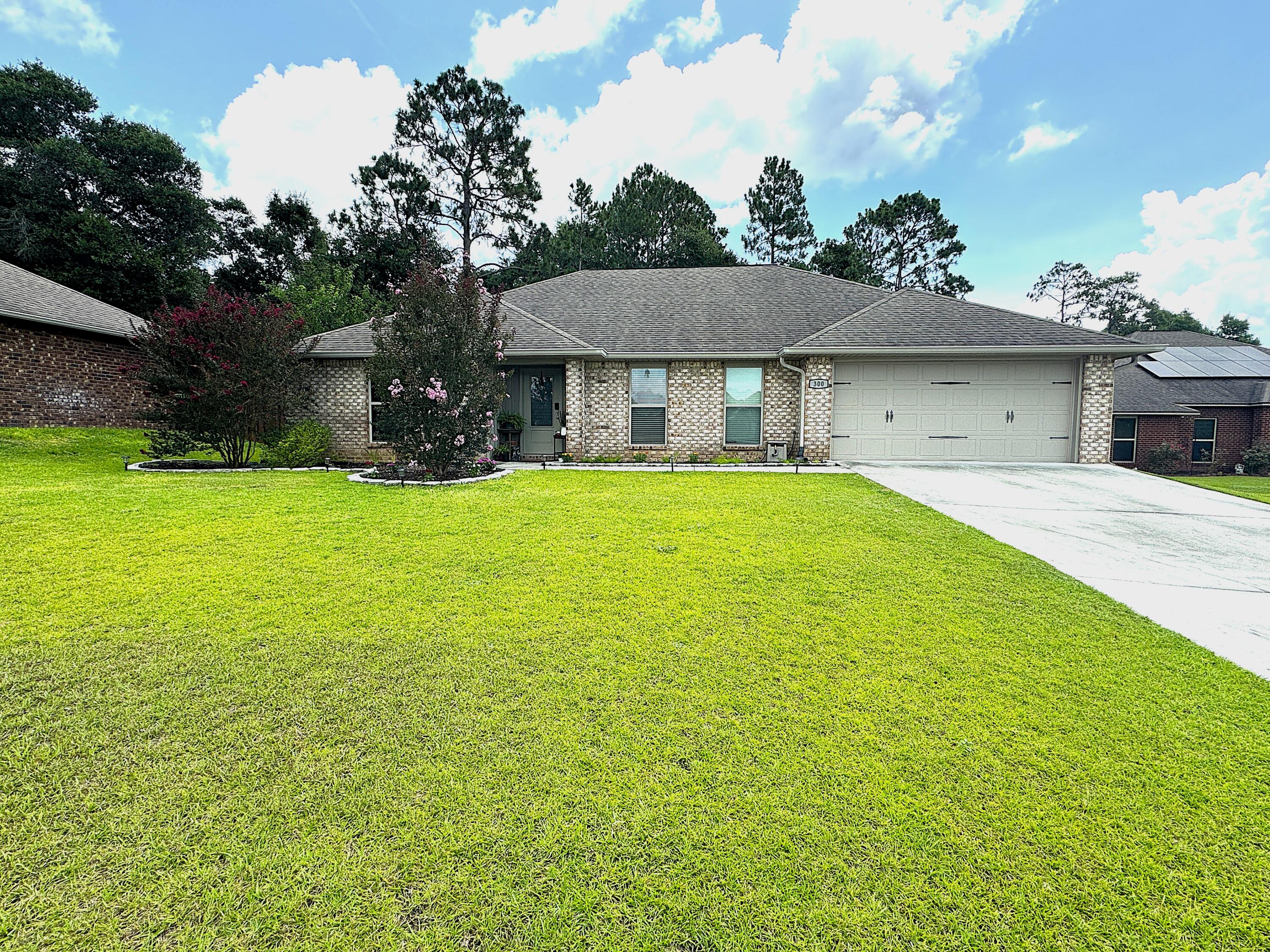 Assumable VA mortgage! This wonderful 3 bed/2 bath home with bonus room/office, is located on the south side of Crestview. This beautiful home features an open plan living space perfect for entertaining or spending time with family. The kitchen will please chefs of all skills and is outfitted with plenty of counter space, granite, stainless appliances and a breakfast bar. The guest rooms are split from the master, making the master bedroom a relaxing retreat which features a large sitting area with oversized window. The backyard is full of potential to create a space for outdoor living. With an easy drive to Duke Field, 7th Group, Eglin, Hurlburt Field, Whiting Field, 30 minutes to Destin and 45 minutes to Pensacola this home is a perfect for buyers who wants to be close to everything!