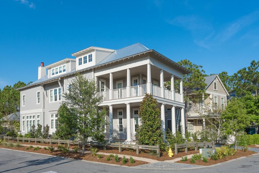 Nestled on a large homesite in WaterColor Phase 2, this gorgeous 4 BR/4.5 BA home with private swimming pool and pond views is defined by a clean, coastal style. Abundant windows allow natural light to shine through the open living spaces with light hardwood floors and soaring ceilings. A huge marble island that comfortably seats six is the centerpiece of the fully-equipped kitchen with custom cabinetry, dual sinks and commercial grade appliances. The living room provides ample space for family to gather and leads to a covered cabana room complete with outdoor fireplace and direct access to the spa and pool. The second story offers two guest rooms with ensuite bathrooms, a sitting area with balcony and an exquisite master suite with a stunning marble bathroom. An additional