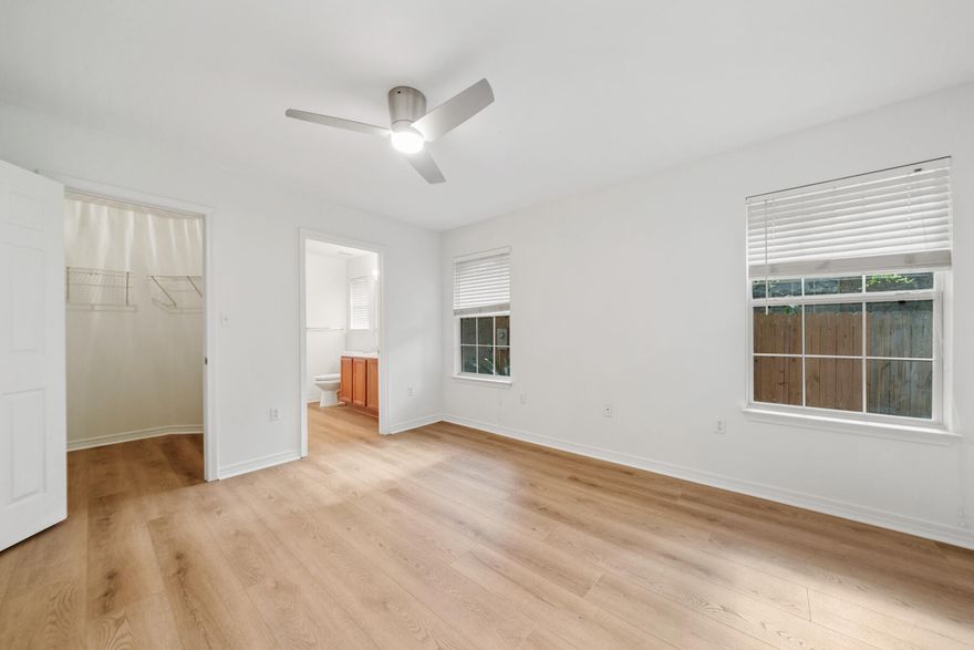 Discover this beautiful renovated one level home in an extremely convenient location. With its strategic proximity to Sacred Heart Hospital, Grand Boulevard (Publix+Shopping+Dining+Entertainment), effortless access to HWY 98, minutes to Butler Elementary, Silver Sands Outlets, and beautiful white sand beaches of Miramar and 30A. Step out back to embrace an oasis of relaxation and entertainment, as the backyard has been meticulously designed with nice landscaping, covered patio, and a full privacy fence. A two-car attached garage and ample driveway parking offer both ease and practicality. Step inside to an open layout of the main living areas with new commercial grade LVP throughout the entire house. The full kitchen is adorned with stainless steel appliances, an expansive counter and cabinet space, a pantry, and a breakfast bar overlooking the inviting living and dining combo room. The luxurious primary suite features a dual vanity and a spacious walk-in closet. Three additional bedrooms offer versatility and room to flourish, while a second full bathroom ensures convenience for all. Practicality meets elegance in the dedicated laundry room equipped with washer/dryer hookups, providing the utmost ease to your daily routine.