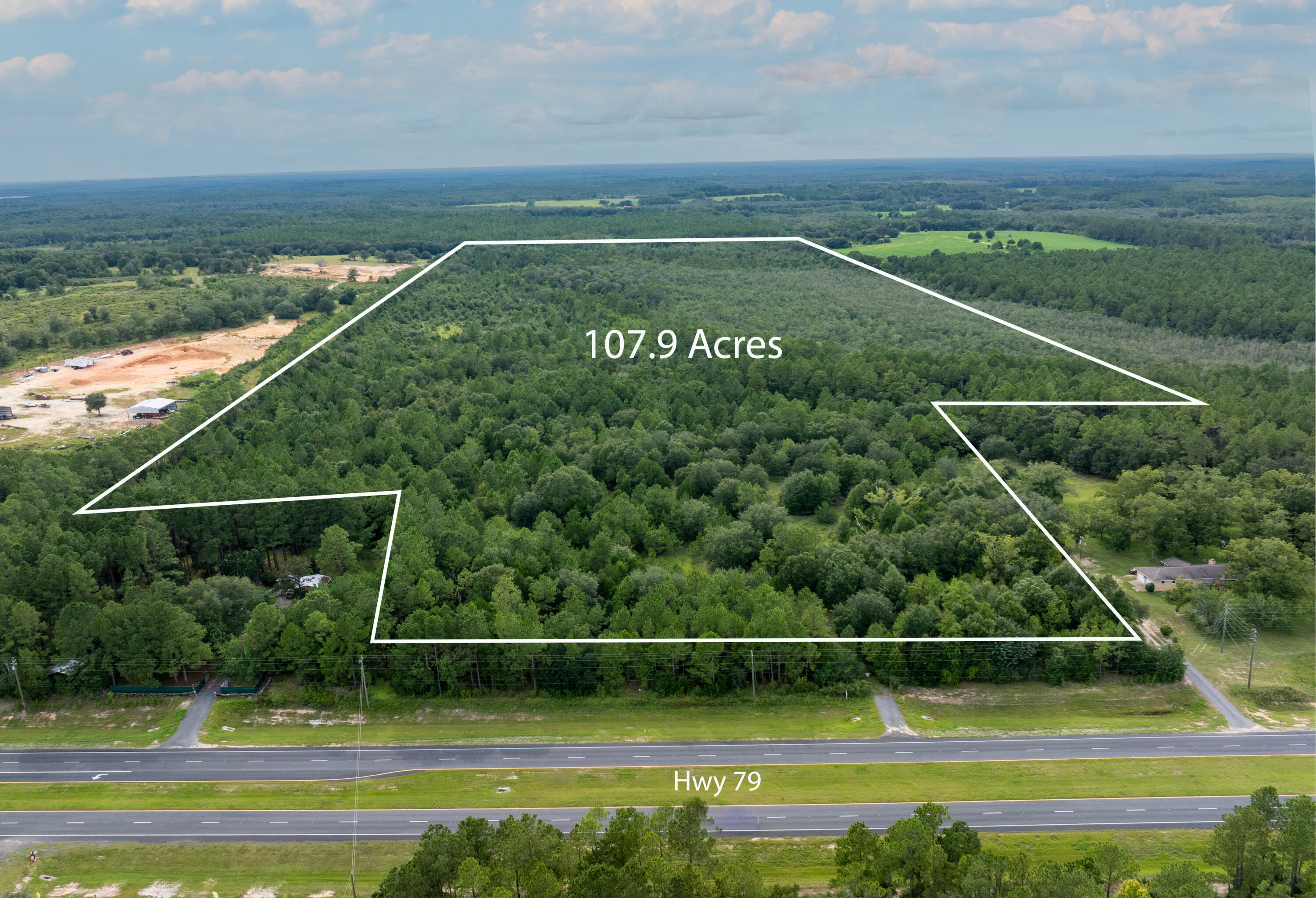 Discover this opportunity to own approximately 110 acres of versatile agricultural land, ideally situated directly along Highway 79 and less than three miles from Interstate 10. This prime location offers unmatched accessibility while still providing the peace and privacy of a secluded rural setting. With over 650 feet of prominent highway frontage, the property is perfectly positioned for a variety of uses.