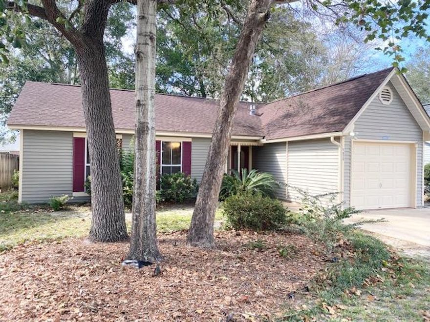 Cute/Cozy Florida Cottage! Seller has fixed it all up & it is ready for you! Very nice home in the desirable Blue Pine Village neighborhood. Freshly painted inside & out! Covered front entrance. Pretty eat-in kitchen w/ all white appliances in place. Laminate flooring throughout & tile in the wet areas, no carpet! Dining area has a bay window. Both baths have skylights. Sit back & relax on your open patio in your privacy fenced backyard. 1 car garage w/ auto opener, shelving, attic storage & washer & dryer hookups. Seller states: roof replaced 2015 w/ 30 yr warranty, HVAC replaced 2014 w/ 10 yr warranty & transferrable termite bond (renewed 2017) through Southland Pest. Seller to offer a 1 yr home warranty w/ Old Republic w/ a full price offer!  Close & convenient to Eglin AFB, shopping, dining, schools & the Beaches! Blue Pine Village has 2 community pools, BBQ area & RV/Boat parking. Welcome home!