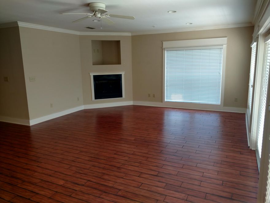 Designed for full time living! Gated property! Boat slip Included worth $40,000. One car Garage and great boat slip conveys with this awesome condo in a gated community. Water views from Kitchen, Dining room and living room. Only 3 units per floor and natural gas remote controlled fireplace in the living room. Crown molding through out the whole unit. Granite kitchen counter tops. Great water view from the large balcony,kitchen, living room and dining room. Storage cage on the first floor. Pool overlooking the water! Property is located in the new entertainment district, walk to great restaurants and amenities, music can be heard from the balcony when events are scheduled, watch the fireworks from the pool or dock!