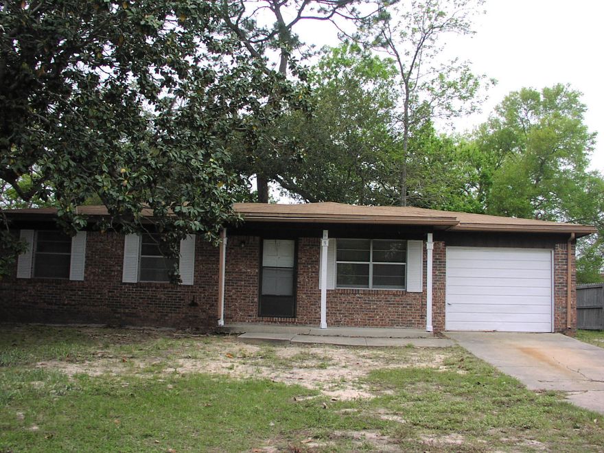 Come on by and see this home or solid investment; convenient to Eglin AFB, this well-kept, all brick ranch home is ready for you to make your own. The quiet yard borders a tree-lined creek area, and large patio invites you to sit and watch the birds. The cozy kitchen is light and bright. New HVAC 2014.