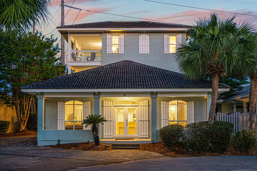SELLER TO INCLUDE A BRAND NEW ROOF with acceptable offer - a rare, high-value upgrade offering immediate peace of mind and setting this home apart.Professionally designed and fully updated, this three-story coastal home sits on a quiet cul-de-sac in the gated community of Emerald Shores, just a short walk from the Gulf with exclusive deeded beach access and a private beachfront pavilion reserved for owners and guests.Sold fully furnished, this home is ideal as a full-time residence, second home, or proven high-performing vacation rental.Inside, the home features a bright, open layout with new LVP flooring, vaulted ceilings, and a completely redesigned kitchen showcasing quartz countertops, stainless steel appliances, and custom finishes with a clean coastal aesthetic. The primary suite on the first floor offers comfort and convenience, along with an updated half bath and full laundry area. On the second level, you'll find two guest bedrooms, each with private balcony access, and a shared bath featuring a fully tiled walk-in shower.
The third floor provides added flexibility with two more bedrooms connected by French doors, both with balcony access, plus a built-in office nook ideal for remote work or study.
Enjoy outdoor living with a screened-in porch, multiple balconies, and room for grilling or relaxing after a day at the beach.
Emerald Shores is one of the only communities north of Scenic 98 with true beachfront ownership, providing residents with access to a private Gulf-front pavilion. Additional community amenities include beach tram, two pools (one heated), tennis, pickleball, and basketball courts, all within a quiet, low-density neighborhood.
With gated access from both Scenic Hwy 98 and Emerald Coast Parkway, you're minutes from shopping, dining, golf, and everything Destin and Miramar Beach have to offer.
This professionally designed, turnkey beach home blends high-end updates, smart layout, and unbeatable location and with a brand-new roof included, it's a rare opportunity in one of the most desirable communities along the Emerald Coast.