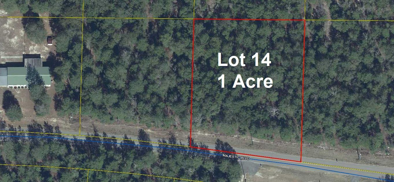 1 acre lot on paved road in growing Mossy Head area. Conveniently located between Defuniak Springs and I-10 in Mossy Head for a quick commute to Defuniak Springs, Crestview, Niceville, Eglin AFB. No utilities currently on property but electric on street and public water is available in this area. Septic tank would be required. Adjoining 1 acre lot 13 is also available (see MLS #851793).