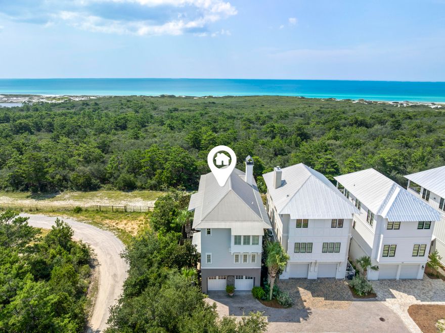 Located in the private, gated community of Cypress Dunes on the west end of 30A, this beautifully furnished 4-bedroom, 4.5-bath home offers exceptional privacy and panoramic Gulf views. Positioned on one of the most desirable lots in the neighborhood, the residence features a spacious third-floor living area with two seating spaces, a modern kitchen, and a dining table for 10. Telescoping sliding glass doors lead to a large covered balcony with an outdoor kitchen and ample seating, perfect for entertaining. The home is equipped with an elevator and offers three additional bedrooms on the second level, including a master suite with a fully renovated bathroom, custom closet, and screened porch with swing. The first floor features a large bunk room, full bath, and a generous laundry room. A fenced backyard with artificial turf and an outdoor shower adds to the low-maintenance appeal.

Community amenities include a resort-style pool overlooking Topsail Hill Preserve State Park and the Gulf of Mexico, a hot tub, clubhouse with fitness center, tennis and pickleball courts, nature trails, and beautifully landscaped green spaces.

Available now. Offered fully furnished. Certain pets allowed with approval.

