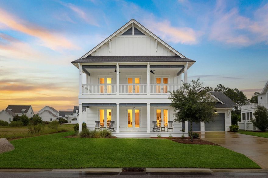 Located on one of the most sought-after streets in Watersound Origins, where most homes are custom-built, 121 Needle Cast Lane is a stunning Cogent-built custom home overlooking a tranquil pond. This beautifully designed 5-bedroom, 3.5-bathroom residence blends timeless architectural character with modern luxury, all within a relaxed, resort-style setting.Boasting 10' ceilings and tongue & groove walls, the open-concept floor plan features an inviting front porch, spacious living and dining rooms, and a chef's dream kitchen. The U-shaped kitchen includes a 48'' Signature Kitchen Suite range with griddle, Viking dishwasher, Sharp microwave drawer, quartz countertops, abundant cabinetry, and a custom walk-in pantry with wood wine rack and unique organizational storage.
The first-floor primary suite offers a tray ceiling, spa-like bath with a rain head shower, walk-in closet, and an oversized linen closet. Upstairs includes four additional bedroomsone a bunk roomand a large balcony accessible from two of the rooms. Every closet is outfitted with custom wood shelving and some include built-in drawers.
This home truly shines with its exceptional outdoor living: a screened porch with a summer kitchen (Blaze grill and beverage fridge), a private saltwater pool with sun ledge, water views, and an outdoor shower. The expansive lot provides extra green space for a playground, pets, or even the addition of a pavilion.
Additional features include:
* Professionally epoxied garage floor
* Plantation shutters
* Crown molding throughout
* Oversized laundry with storage closet
* Mudroom and abundant hall storage
A rare opportunity to own a luxury, custom-crafted home on a premier street in Watersound Origins.