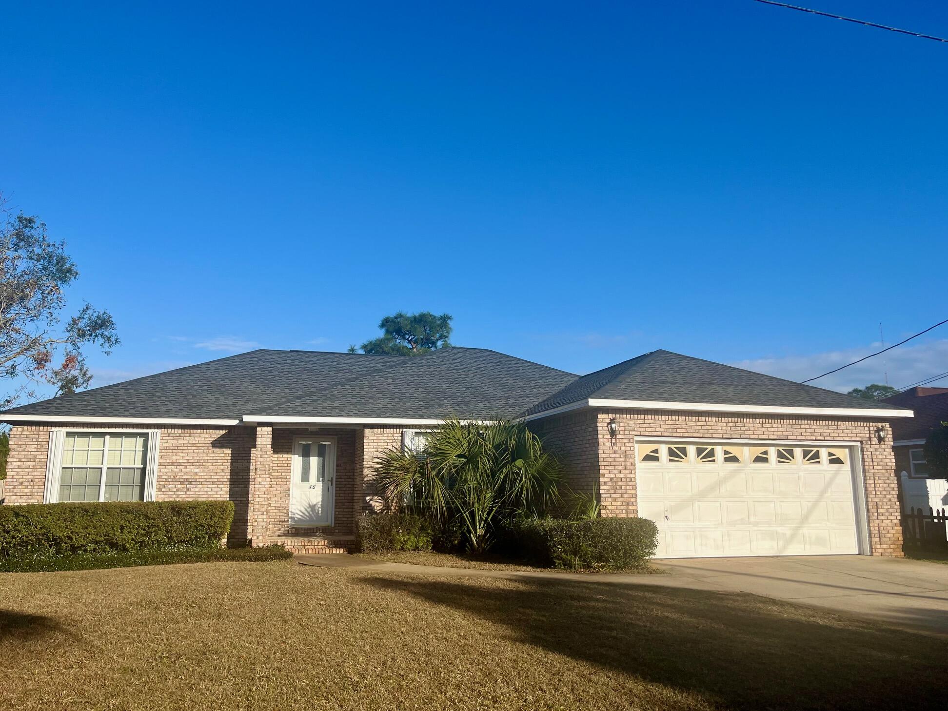 Under contract with 48 hour 1st right of refusal. Introducing this 3 bedroom, 2 bath, all brick home nestled in the prime location of Mack Bayou Park in Santa Rosa Beach, FL. Enjoy the sunny tiled, eat-in kitchen adorned with bay windows in the breakfast nook, a pantry, abundant cabinets and smooth top stove. Separate Dining room has hardwood floors, as does the Living room with vaulted ceiling and FP creating an inviting atmosphere. The versatile split bedroom floor plan offers a full guest bath along with 2 additional bedrooms with hardwood floors. The spacious master bedroom boasts a master bath with double vanities and walk-in closet. Watch the sunrise on the screened in porch overlooking the privacy fenced back yard. Laundry room leads to the 2 car garage with cabinets and pull