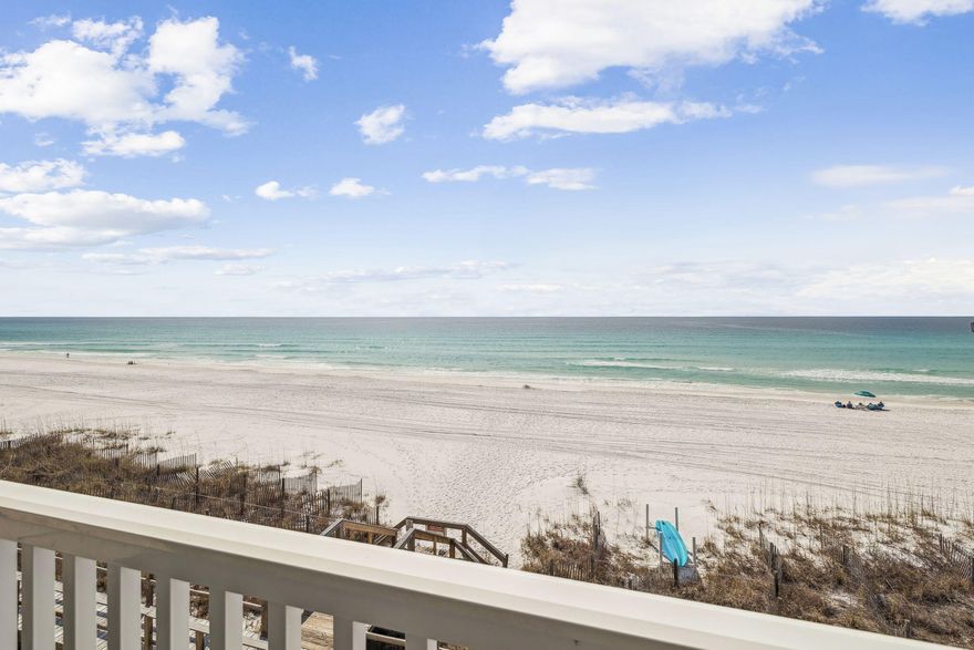 Experience Gulf-front luxury with this stunning 3BR/3BA condo in desirable Seagrove Beach!Wake up to breathtaking views of emerald waters. The expansive open-concept design features a spacious kitchen, living, and dining area, all enhanced by a wall of windows showcasing the spectacular scenery. The updated kitchen adds a modern touch, making it perfect for family gatherings and beachside entertaining.Enjoy the large balcony and pristine white sand from your private balcony, with direct access to 330 feet of private beachfront.--ideal for sunbathing, relaxing, and catching unforgettable sunsets..Nestled along the beautiful 30A, this condo is the ultimate beach lifestyle. With the condo, there is an option to purchase a rare on-site two-car garage, offering ample storage space or bikes, beach gear, golf carts, or even a convertible for your beach adventures. 

Don't miss this incredible opportunity to own a slice of paradise!
