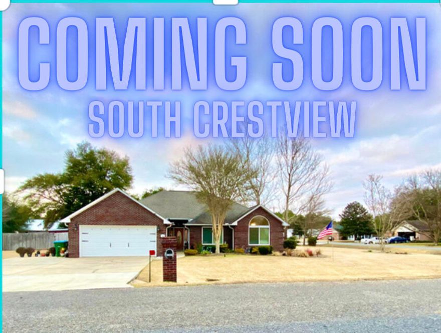 Multiple offers. Offer deadline 3:00 pm 2/26 CRESTVIEW! RENOVATED! ONE OWNER HOME! New LVP flooring, HVAC replaced in 2020, New Heated/Cooled Florida room in 2021, new quartz countertops,  backsplash, kitchen appliances and all cabinets refurbished in 2021, new blinds in 2021, new outdoor patio installed in 2021, septic system replaced in 2016, and new windows installed in 2016.This home has been well cared for and features 3 bedrooms and 2 baths downstairs and one bedroom and bath upstairs (currently used as office). The adaptable floor plan features both a formal dining room and an eat kitchen with breakfast nook. This brick home has been lovingly maintained and the pride in ownership shows. Conveniently located in South Crestview on a corner lot, this home has it all and will not