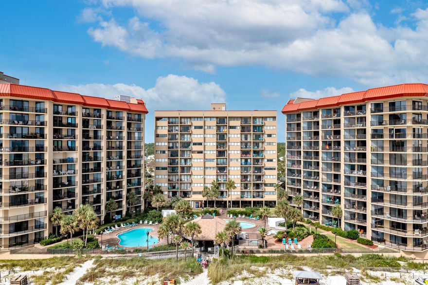 Sought after Ground Floor unit at Summerhouse with direct access to pools and beach right off of the back porch! NO elevators! This gorgeous unit offers GULF VIEWS from the master bedroom and den. It's been professionally remodeled and decorated with upgraded doors/hardware, new glass on the back patio, new microwave, new designer sofa and chairs in living area, Mounted TV's on walls, new paint throughout interior, new floors, and new tile in the showers.  
Placed on rental program for ½ of the summer and was bringing $500 per night on bookings. Hurry... you don't want to miss this one!