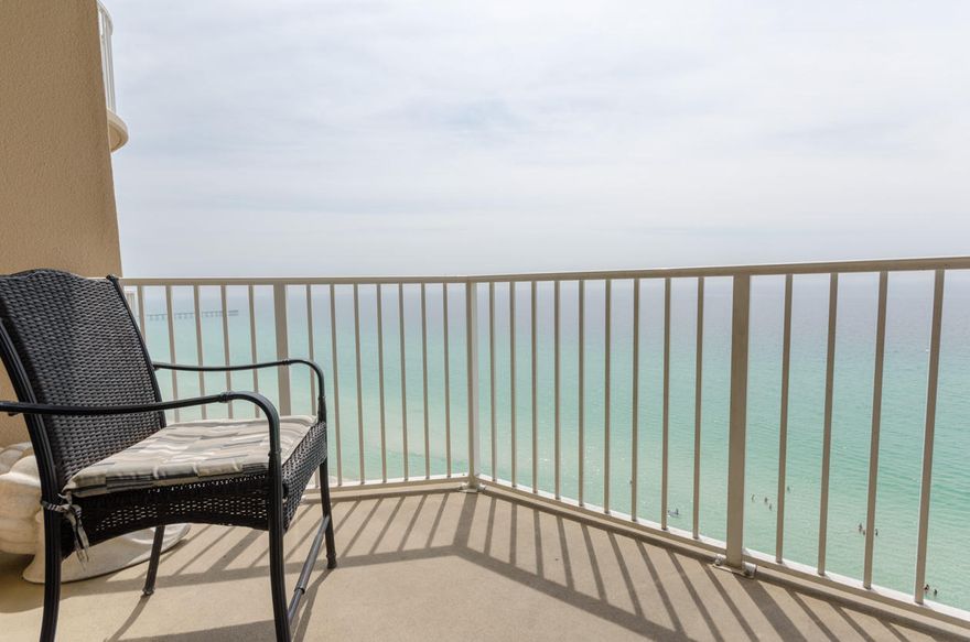 Enjoy one of the most amenitied beach resorts in all of Panama City- Tidewater! 1316 is one of the nicest furnished 1br/2ba units at Tidewater Beach Resort. Excellent panoramic views of the sparkling emerald waters of the Gulf from this E side 13th fl 817sf 1 br beach condo. Bonus bunk alcove area allows unit to sleep 6 comfortably. Granite kitchen counters; W/D in unit. 2014 Gross rental income was $19,497; 2013- $20,015 with on site rental program. 2 full bathrooms for added convenience. Vacation rental dream property with two outside pools, hottubs, indoor pool, game room, fitness center, beach service, movie theatre, bar and grill, outdoor tiki bar, gift shop, steam/sauna rooms, on site rental mgt., covered garage parking on Nside. Great location near Pier Park and all activities.