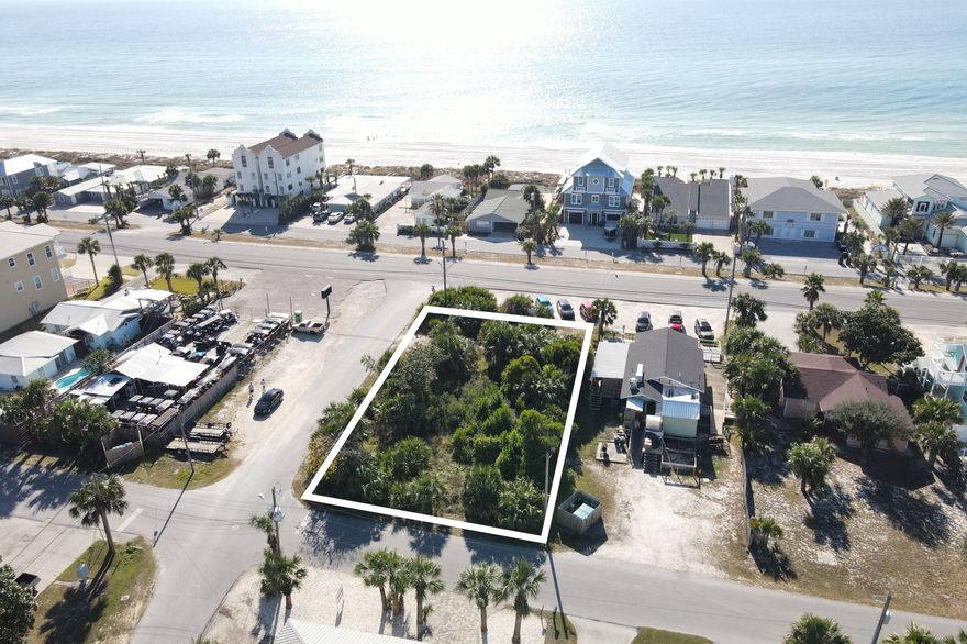 Get your hands on this property! Zoned for high-intensity commercial or general residential use, this large lot with 60 feet of frontage and a depth of 125 feet sits on one of the most popular streets in Panama City Beach. Offering gulf views and beach access directly across the street, this parcel is ideal for someone looking to build an estate-sized home or operate a commercial property such as a restaurant or retail space.