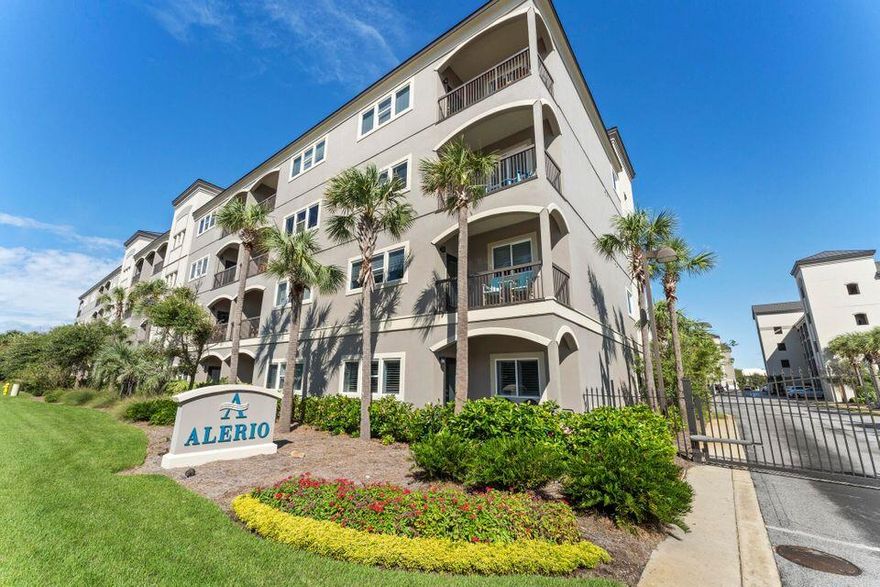 This is a rare opportunity to own a condominium directly across from The Gulf of Mexico in the gated Alerio Condominium complex. Constructed in 2015, this is one of the newer developments on Scenic Gulf Drive in Miramar Beach. The two-bedroom, two-bathroom offers a spacious kitchen with a comfortable living room that awaits your entertaining needs. In addition to being steps away from the sugar-white sands of the Gulf, the complex offers a well-appointed community pool, hot tub, and kids' water feature for hours of enjoyment. Living at the beach has never been easier. First, enjoy sun rises, then spend the day frolicking along the seashore and toast the sunset once the day is over. This fabulous investment opportunity is turn-key for a primary, secondary, or rental home.