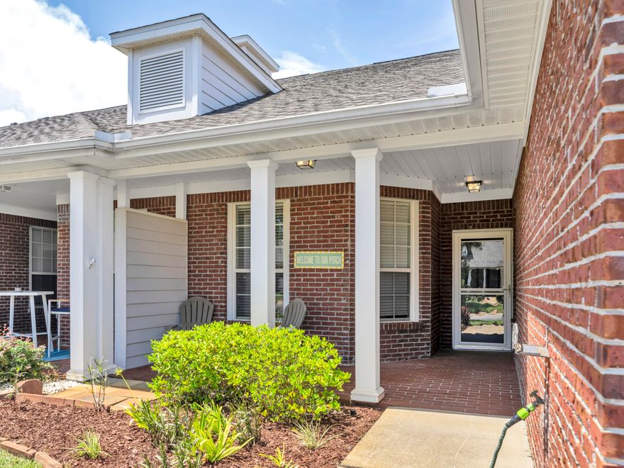 This beautiful 3-bedroom, 2-bathroom residence offers a perfect blend of comfort, elegance, and Florida charm.Step inside to find an open-concept living space with high ceilings, abundant natural light, and updated finishes throughout. The spacious kitchen boasts quartz countertops, stainless steel appliances, a breakfast bar, and ample cabinetry. The master suite features a walk-in closet,  en-suite bath with a soaking tub, walk-in shower, and double vanity.Enjoy peaceful evenings on your screened covered patio overlooking landscaped backyard.  The home also includes a two-car garage and a dedicated laundry area.Located in a well-kept, HOA community close to shopping, dining, parks, and top-rated schools.