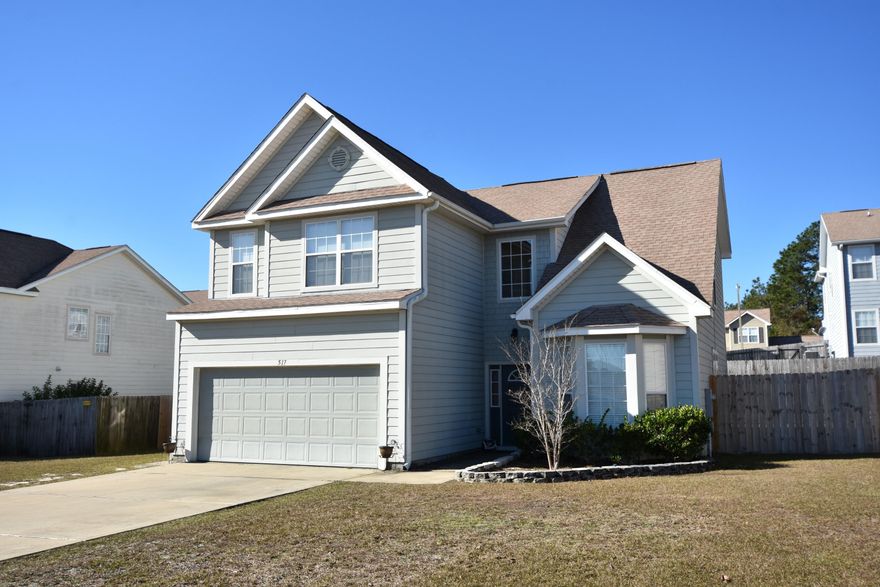 Over 2,100 sq.ft., FOUR Bedrooms, Living Room, Den, EAT-in Kitchen, Formal Dining Room, ALL Appliances, 1 Year Home Warranty, and CLOSING COSTS Assistance! Level lot and a fenced back yard is perfect to enjoy the outdoors and low maintenance. Master Suite has a perfect sitting area and cathedral ceiling. Master Bath with double vanity, separate shower, Soaker tub, and walk-in-closet! Eat-in Kitchen has plenty of cabinets, counter space, pantry; and overlooks the back yard and Living Room. Dining Room off the Kitchen overlooks the Den with a Bay Window on the front of the Home. Powder Room on the first floor is convenient for your guests! Closing costs paid by Seller do not include: buyer's credit report, home inspections, prepaid insurance/interest, escrow set up, or points/origination. Home Warranty value of $400.  Please verify zoning, school zones, and any other information that is important to you.