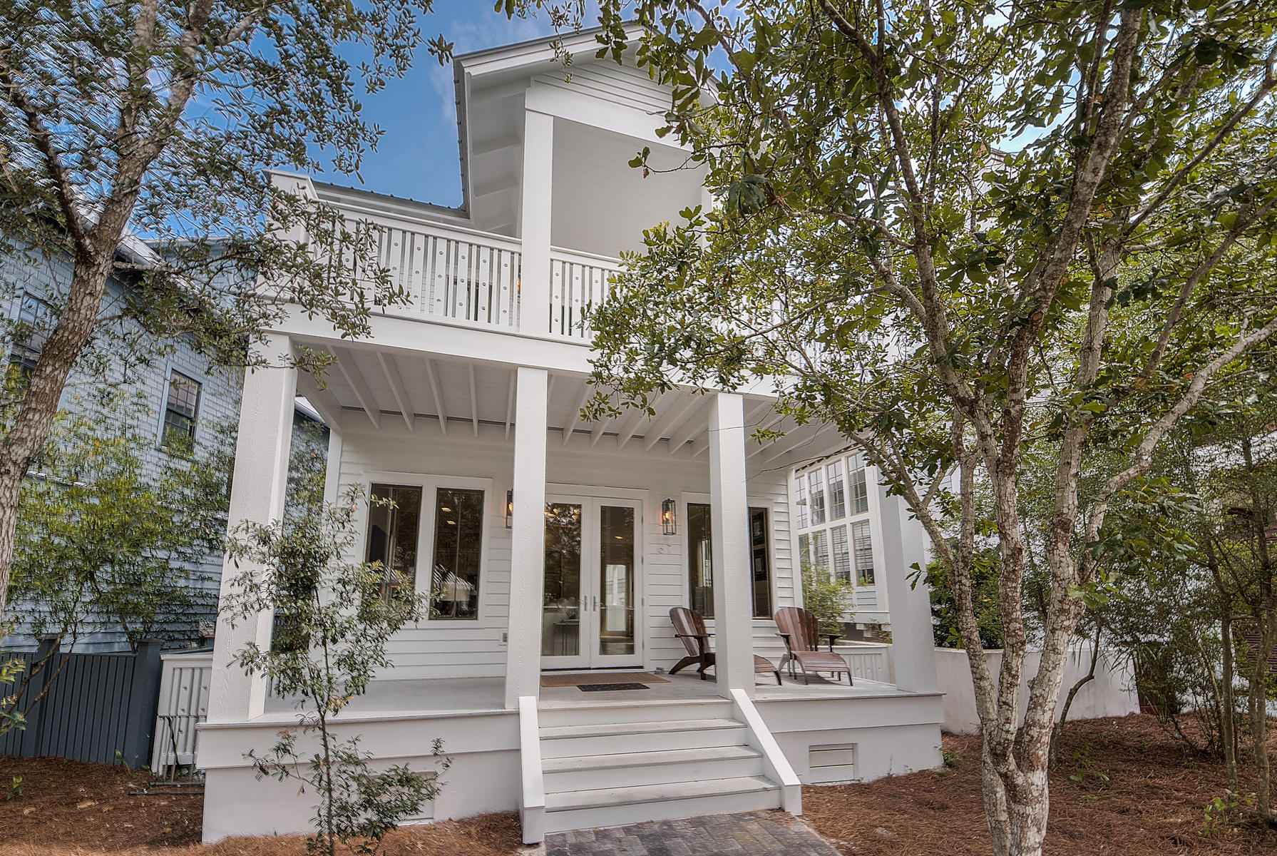 This recently renovated main house and newly constructed carriage house have been locally designed and immediately convey the relaxing vacation atmosphere you've been waiting for. With 5 bedrooms, an additional bunk room, and 5 full baths, this property is located in the perfect spot in Rosemary Beach. From the front porch, one of four community pools is conveniently located across the street. Feel like heading to the beach instead? No problem! Hop on a bike and find yourself at any of Rosemary Beach's nine beach accesses in minutes. Or take a leisurely stroll down one of the many footpaths and absorb the scenery of the unique European design and architecture that this community is known for.