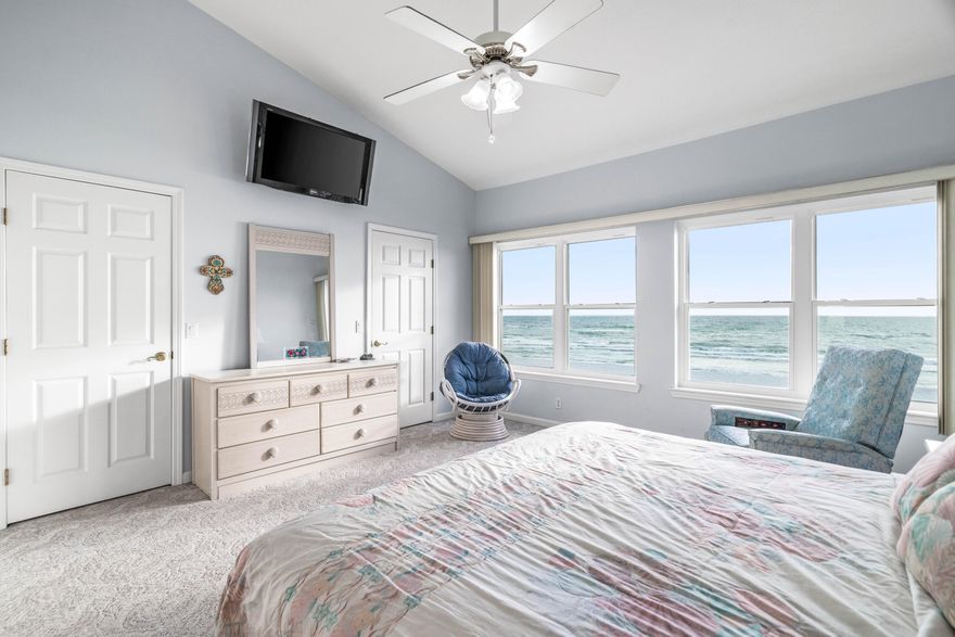 Move right in and start enjoying all that peaceful coastal living has to offer. This is impressive an amazing gulf-front townhome with 2 bedrooms and 3 bathrooms and loads of character. You will notice the breathtaking panoramic views from the moment you enter. With vaulted ceilings paired with the open floor plan it was clearly designed to keep all of nature's elements in sight. Enjoy brilliant sunrises as well as exceptional dolphin spotting from the 180-degree open water views of the Emerald Coastline. Recent upgrades include: New storm windows 4/22, downstairs flooring 11/21, and AC unit 12/20. The inviting family room which looks out onto the water is adjacent to the kitchen and provides the perfect space for seamless entertaining. The kitchen is large and spacious. A gorgeous tile