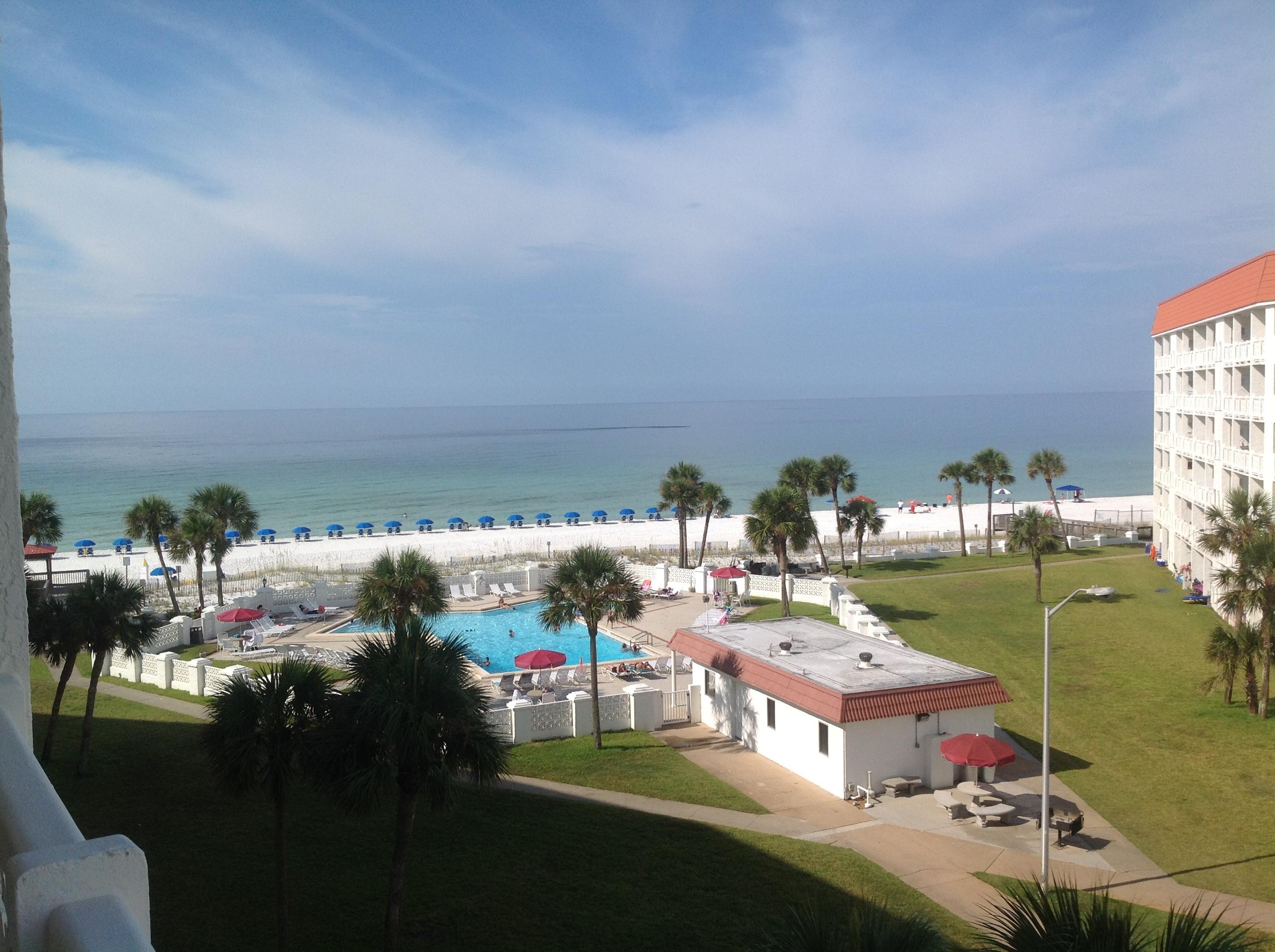 Wonderful 2 bedroom 2 bath condo at El Matador. Great views of the beach and large pool from your tiled balcony.Unit has been completely updated with Travertine floors, new paint, textured ceilings, custom tiled showers and recessed lighting. This is and end unit so you have additional windows.Property also has trash chutes and laundry facilities on every floor. Community has 2 pools, beach walk over, Fitness room and 2 community rooms as well as know neighbors to the West!