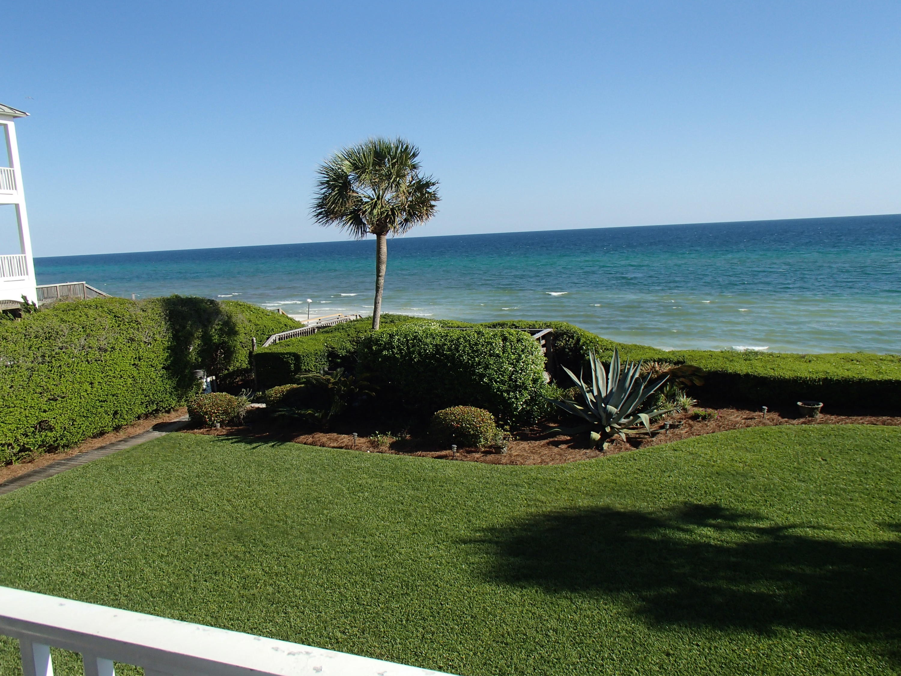 This unit has been renovated! Great views of the Gulf! Only 8 units in this building make it so peaceful and quite. Spacious 2 bed/2 bath plan with the 1st bedroom located in the front of unit and the Master has a private gulf front balcony. Kitchen has spectacular views with an open living area flowing to the balcony. Unit is being sold mostly furnished and rental ready.