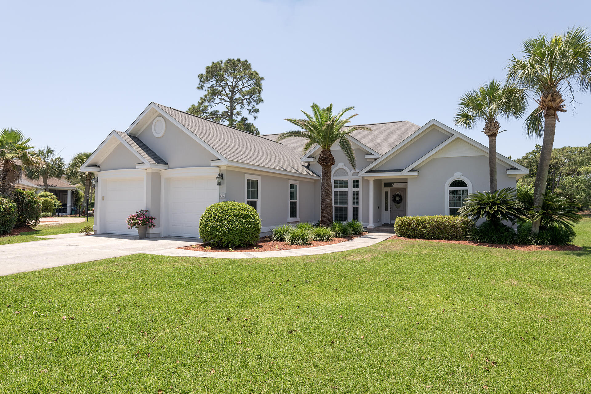 Gorgeous, luxury 4BR/3.5BA, 2,599SF Lakefront Home in Emerald Lakes. This amazing home features Insulated Concrete Construction, Geothermal A/C, High Efficiency 2nd A/C, Hurricane Rated Windows & Kevlar Hurricane Door Covers. Entering the home, you greeted with an open living space with Luxury Vinyl & tile floors throughout. The living room features a gas fireplace & access to the screened patio overlooking the beautiful lake. The Kitchen features solid surface countertops, stainless appliances, gas range w/ option for electric, wood cabinetry & a breakfast nook. The master suite has beautiful views of the lake, jetted tub, separate shower, and walk-thru his & hers closets. Other features include a 2-car garage with Hurricane rate doors, 3 additional bedrooms, & heated & cooled storage. Emerald Lakes amenities include gated access, community pool, tennis & basketball courts, playground, & beautifully manicured landscaping. Emerald Lakes is located within 10 minutes of shopping, entertainment, restaurants & the emerald coast beautiful white sand beaches. The roof was replaced in 2019.
Don't miss this must-see home in Emerald Lakes!