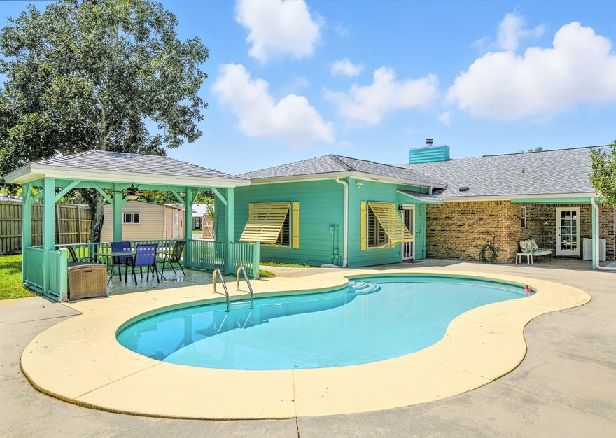 Discover this rare find in the heart of Destin! Tucked away on a quiet cul-de-sac, this 3 bed, 2 bath home offers 2,077 sqft of living space on a generous .32 acre lot. Built for both comfort & convenience, it features gated BOAT & RV parking w/ hookups, a whole-home generator w/ designated propane tank and two exterior shops; ideal for hobbies, storage, or extra workspace. Enjoy Florida living at its best with a sparkling salt/gunite pool, poolside gazebo, producing citrus & fruit trees, an 8ft privacy fenced backyard! Inside, you'll find a functional layout with timeless character, freshly painted and ready to make your own. Built in 1981 and lovingly maintained, this property combines central Destin living with privacy & practicality! Schedule your tour today!