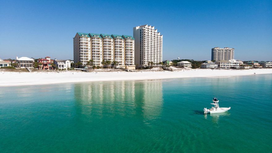 GULF FRONT... SPECTACULAR VIEWS...GREAT INVESTMENT...PRIVATE BEACH... FULLY FURNISHED AND RENTAL READY...  THIS IS A RARE FIND ....  A 7TH FLOOR  2 BEDROOM -2 BATH GULF FRONT CONDO WITH INCREDIBLE VIEWS.... A GATED RESORT WITH 24 HR SECURITY AND A PRIVATE BEACH IN MIRAMAR BEACH FOR UNDER 700k! THIS CONDO WOULD MAKE A GREAT HIGH-END RENTAL PROPERTY OR A LUXURY VACATION HOME. THE GULFSIDE BUILDING HAS JUST COMPLETED A MAJOR RENOVATION AND THE RESULTS ARE AMAZING!  YOU MUST SEE FOR YOURSELF. THE NEW POOL DECK IS SIMPLY STUNNING! RARELY DO THESE COVETED 2 BEDROOM 2 BATH, SPACIOUS OPEN FLOOR PLANS GULFSIDE UNITS COME ON THE MARKET. THIS BEAUTIFUL CONDO INCLUDES A GULF FRONT MASTER SUITE WITH EN-SUITE. INCREDIBLE VIEWS FROM YOUR LIVING ROOM, KITCHEN AND