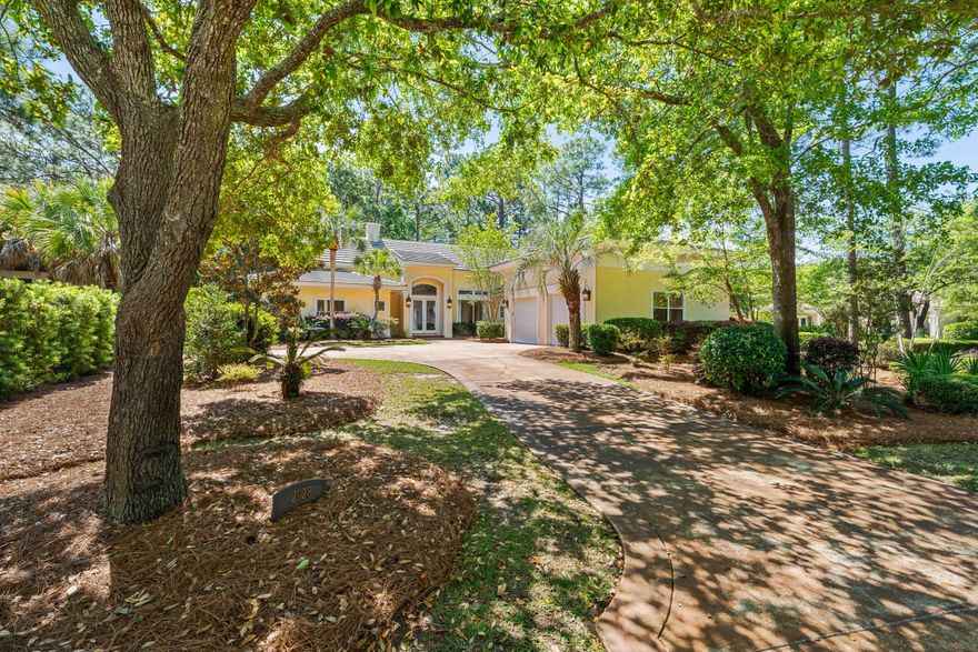 Experience refined living in this 3-bedroom, single-level home with a dedicated home office on an oversized corner lot backing to a tranquil nature preserve in the exclusive, double-gated Burnt Pine community. Offering 2,213 sq ft, soaring ceilings, and expansive windows, this home is filled with natural light and open living space. Relax in the private screened lanai with a built-in spa overlooking lush scenery. Residents enjoy access to the award-winning Burnt Pine Golf Club, marina, tennis, trails, and nearby dining and shopping--all accessible by golf cart. A rare chance to own in Sandestin's premier neighborhood.