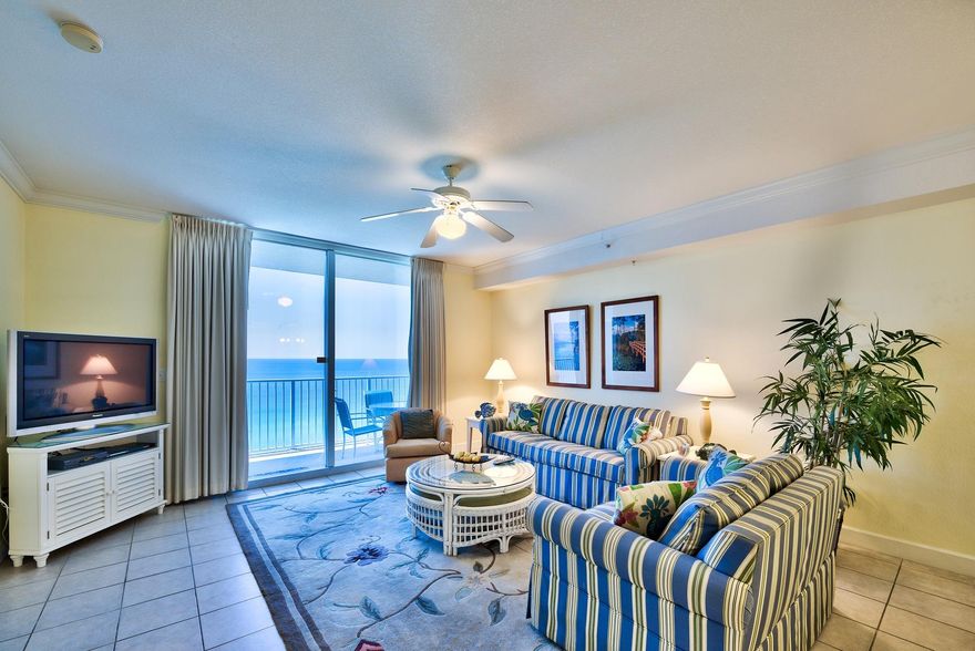 The ''A'' plan at Tidewater features nearly ~1600 SF of living space making it one of the largest two bedrooms on the beach! The open kitchen/dining/living area make this unit a perfect fit for larger families looking for a two bedroom or even those that are just looking for more than the typical square footage offered by the majority of two bedroom units. Tidewater Beach Resort offers quite possibly the best array of amenities of any development on the beach. Come take a look today!! Amenities include gulf front fitness center with 2 indoor spas, saunas & steam rooms, two outdoor pools and one heated indoor pool, conference facility, movie theater, an owner's only Sky Lounge, on-site rental department, 24 hour security staff & in-house restaurant & coffee house.