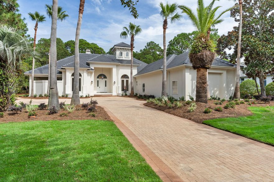 Welcome to 3104 Merion Drive, an extraordinary residence located in the exclusive Burnt Pine community within Sandestin Golf & Beach Resort. This elegant four-bedroom, four-and-a-half-bath home offers over 4,100 square feet of refined living space and an exceptional outdoor retreat overlooking the 8th fairway of the Burnt Pine Golf Course. Designed for both comfort and sophistication, this home embodies the essence of coastal luxury living along Florida's Emerald Coast.Step through the grand entryway into a light-filled interior where high ceilings, crown molding, and custom millwork create a timeless atmosphere. The open-concept layout seamlessly connects the main living areas, providing an effortless flow for entertaining and everyday living. The formal dining room and spacious  living room feature large windows that frame golf course views, while the chef's kitchen is a culinary masterpiece equipped with premium appliances, a gas cooktop, double ovens, custom cabinetry, and an expansive center island. A cozy breakfast nook and adjoining family room provide the perfect gathering spaces for family and guests.

The primary suite serves as a true retreat, offering a private sitting area, dual walk-in closets, and a luxurious en suite bath with double vanities, a soaking tub, and a walk-through shower. Each of the three guest bedrooms includes its own full bathroom, ensuring comfort and privacy for visitors. Additional features include a dedicated office, ideal for remote work or study, and a versatile bonus/media room that can be tailored to your lifestyle.

Outdoor living is at the heart of this property. The screened lanai extends the home's living space and offers a serene setting for relaxation or entertaining. Enjoy a resort-style pool and spa, a fully equipped outdoor kitchen. The expansive patio is surrounded by lush landscaping, providing a tranquil sense of privacy while capturing scenic views of the golf course.

A three-car garage and large driveway offer ample parking and storage, while meticulous attention to detail is evident throughout the propertyfrom the architectural craftsmanship to the beautifully maintained grounds. Situated on a generous 0.72-acre lot, the home provides an ideal balance of space, privacy, and connection to the outdoors.

Living in Burnt Pine at Sandestin means access to one of the Gulf Coast's most prestigious resort communities. Residents enjoy a world-class lifestyle with exclusive amenities including four championship golf courses, a private beach club on the Gulf of Mexico, tennis and pickleball courts, a full-service marina, and a state-of-the-art fitness center. The vibrant Village of Baytowne Wharf and Grand Boulevard offer fine dining, boutique shopping, entertainment, and year-round eventsall just minutes from your doorstep.