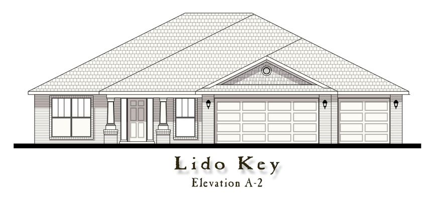 The Lido Key is a Craftsman style home which has an open and split floor plan. Walking in the Foyer the Dining Room is on one side and a Flex Room is on the opposite side. The Lido Key has a spacious Family Room that opens to the Kitchen with 3 CM granite, Armstrong cabinets, stainless steel range, microwave and dishwasher. The Master Bedroom has a trey ceiling and accesses the covered Lanai. The Master Bath has a cultured marble dual sink vanity, a garden tub to relax in, and a huge walk in TILED shower with dual shower heads. On the other side of the house are the additional three bedrooms and two baths. One bath has direct access also to the covered Lanai making it convenient for children or pets. This home has the Whitworth Energy Package which includes Low E double pane glass