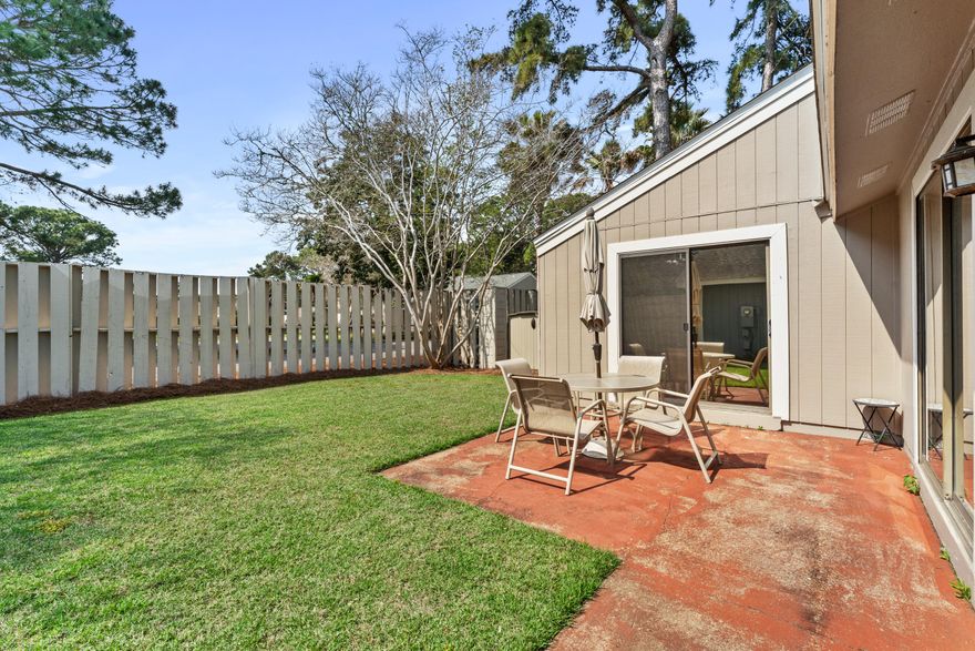 This ONE LEVEL 2 bedroom 2 bath is perfect for anyone as a second home, permanent home or investment property! ONE level with no stairs and it has an enclosed yard perfect for your ''fur babies'' or the utmost in privacy.. This is the most affordable single family home available in the entire Sandestin Resort and nightly rental are permitted! A golf cart can be had on DAY ONE, Sold mostly furnished and golf carts can be negotiated separately