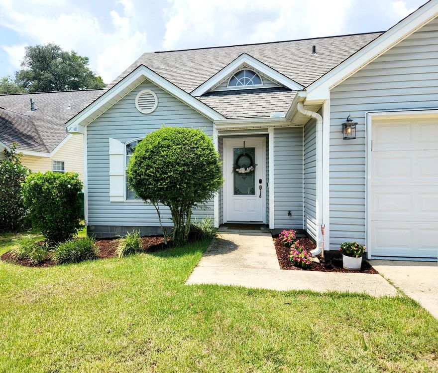 Fantastic Cul-de-sac location ! This three bedroom, two bath and half home is located  in central Niceville, The large eat in  kitchen has plenty of counter space, a breakfast bar and stainless appliances . There is separate dining area or flex room adjacent to the kitchen and family room.  Family room has a vaulted ceiling and a gas fireplace that overlooks the backyard.. The primary suite is located on the first floor with two closets. Ensuite bath features a garden tub, separate shower and dual vanities. The loft style second level includes two additional bedrooms and a full bath. Neutral paint throughout, tile flooring in wet areas and living spaces with carpet in bedrooms and on stairs. Two car garage and fenced yard with shed. Pets may be allowed with owner approval