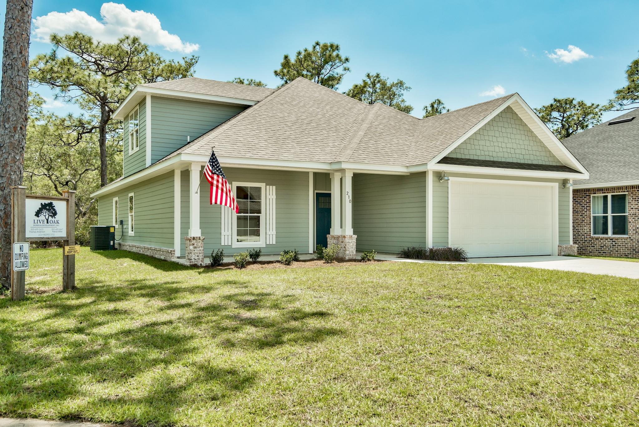 10 YEAR BUILDER WARRANTY! Welcome to the quiet, family friendly, but still in the heart of it all neighborhood of Forest Park! This NEW CONSTRUCTION, 4 Bedroom 3 Bathroom home features an open floorpan highlighted by trey ceilings and hardwood flooring. The Kitchen boasts granite countertops along with stainless steel appliances. Notable upgrades include soft close cabinets & drawers, tiled showers, Jeld-Wen windows & lawn irrigation system. This home is just minutes away from the beaches of 30A, and is being offered on an oversized lot that backs up to the State Forest for added privacy.