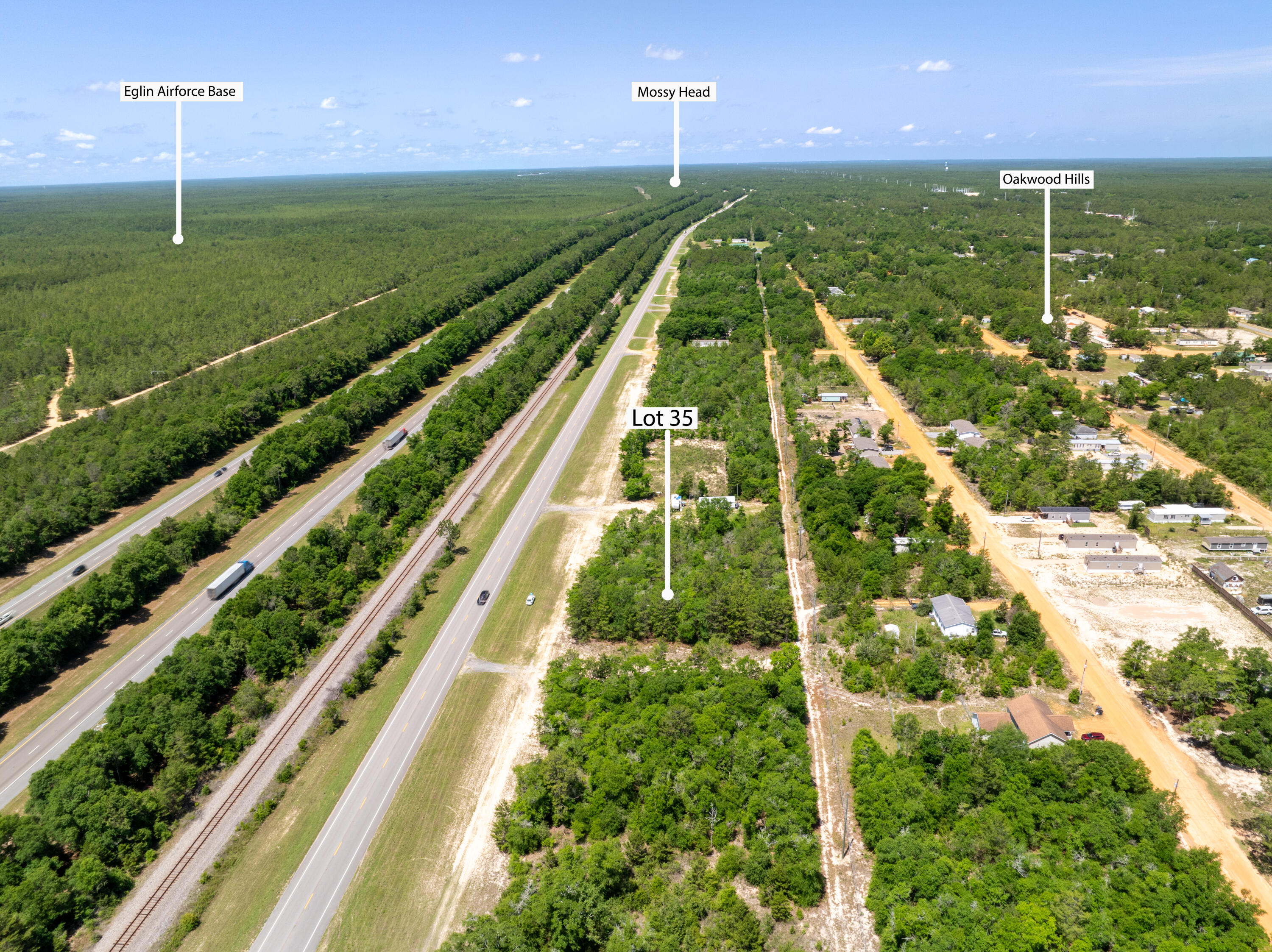 Located directly on US Hwy 90 between DeFuniak Springs and Crestview close to Mossy, this beautifully wood lot approx .46 acres. Mobile homes allowed. No HOA. Minimal Restrictions. There are no existing utilities. Well/Power/Septic required. Power is at the roadside. Zoining Rural Low DensityThe property is Flood Zone X. Per the Walton GIS mapping, the property does not appear to have wetlands. Easy access to the I-10 & CR 285 south making it a great location for work no matter what direction you need to go! You will be approx. 30-45 mins to most workplaces as well as the beautiful white sandy beaches of Florida famous Emerald Gulf Coast and Crab Island. Information contained within this listing is deemed to be accurate but is not guaranteed. All dimensions shown are approximate.
