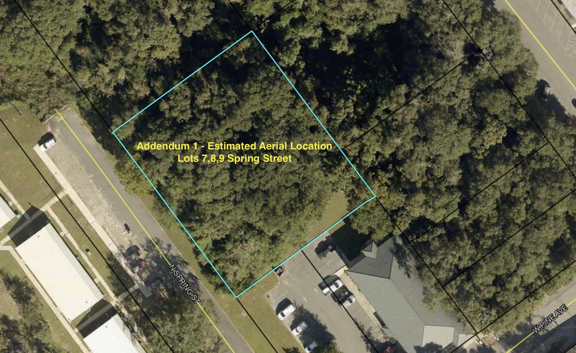 Three parcels totaling approximately 0.61 acres with C-1 Commercial Low-Intensity zoning along Spring Street in Crestview. Located within city limits with paved road frontage and access to public water and sewer. Permitted uses may include office, retail, or multifamily development (up to 15 units, including apartments or condos, per city guidelines). Surrounded by a mix of residential and commercial properties. Buyer to verify all zoning, use allowances, and development requirements with the City of Crestview. A unique opportunity for new construction or investment.