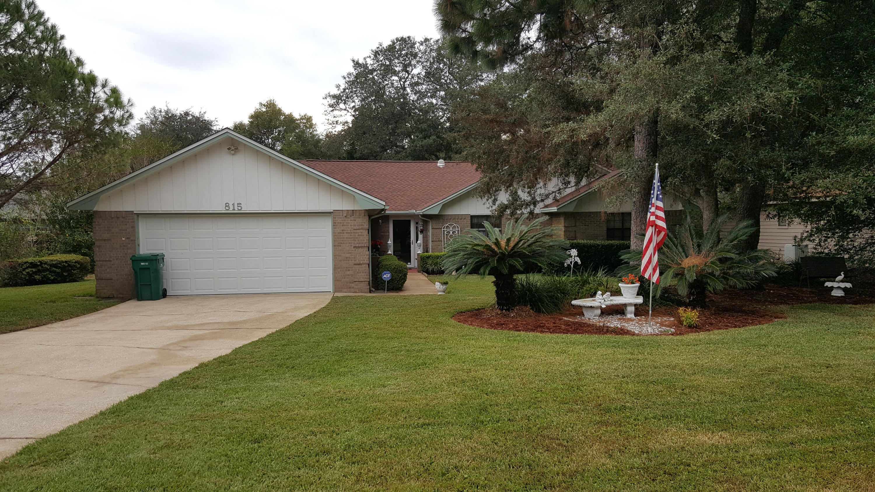 Such a Jewell! Immaculate, one owner 3 bedroom home in Bluewater Bay on a large wooded lot that has been beautifully maintained. Home offers a large Great room with built-in bookcase and wood burning fireplace. Large Master bedroom. Third bedroom is set up as owners office. French doors in Great room lead to the nice size Florida Room that is equipped with heat and AC and is included in the square footage. Roof was replaced with dimensional singles in August 2014. HVAC was replaced in April 2012. Plush landscaping accents this lovely home. Just minutes from Eglin AFB, beautiful Destin beaches and all the shopping and restaurants you could want. Lot dimensions to be added. Square footage taken from property appraiser website, Buyer to measure all dimensions and measurements.