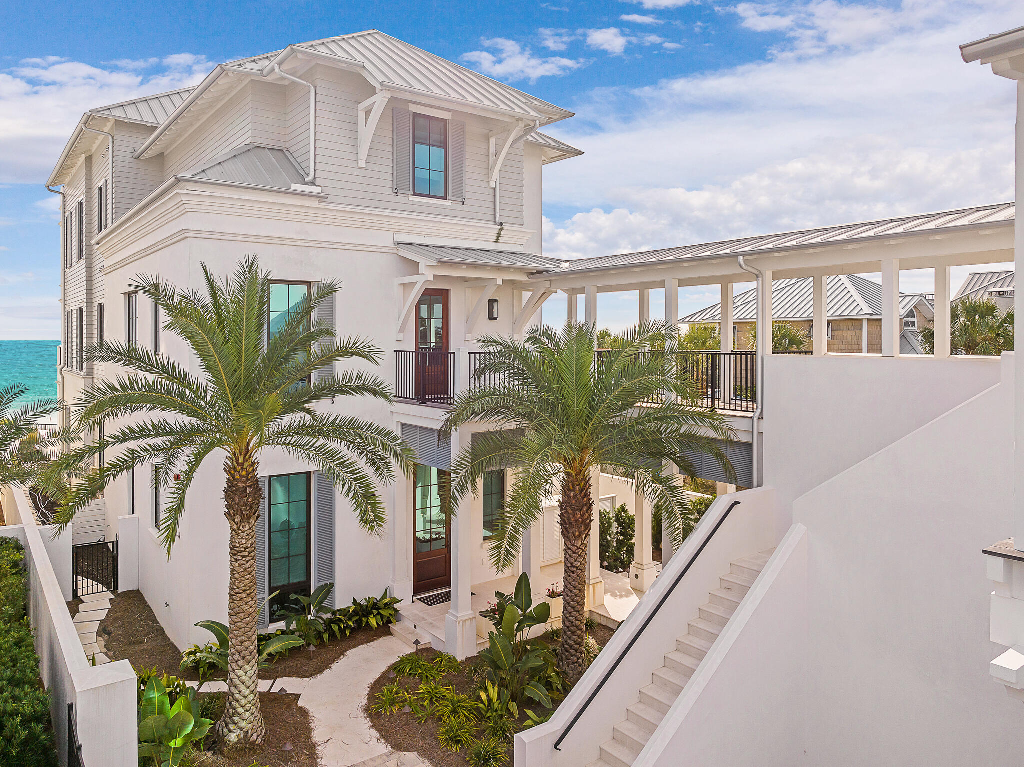 Presenting an unparalleled coastal haven on the East end of 30A, this extraordinary concrete construction, expertly rendered by A BOHEME Design, stands as an architectural masterpiece and true legacy retreat. Primely positioned, it's among the closest available beachfront properties to the cherished locales of Rosemary Beach, Kaiya, and Alys Beach, offering the epitome of luxury living with exceptional new urbanism proximity.