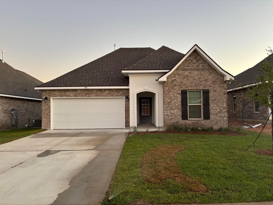 The TRILLIUM IV A in The Bluffs at Lafayette community offers a 3 bedroom, 2 full bathroom open and split design. Upgrades added (list attached).Special Features: double vanity, garden tub, separate shower, and walk-in closet in master bath, kitchen island, walk-in pantry, boot bench in mudroom, covered porches, crown molding, ceiling fans in living and master, smoke and carbon monoxide detectors, landscaping, architectural 30-year shingles, flood lights, and more!Energy Efficient Features: tankless gas water heater, kitchen appliance package with gas range, vinyl low E windows, and more! Energy Star Partner.