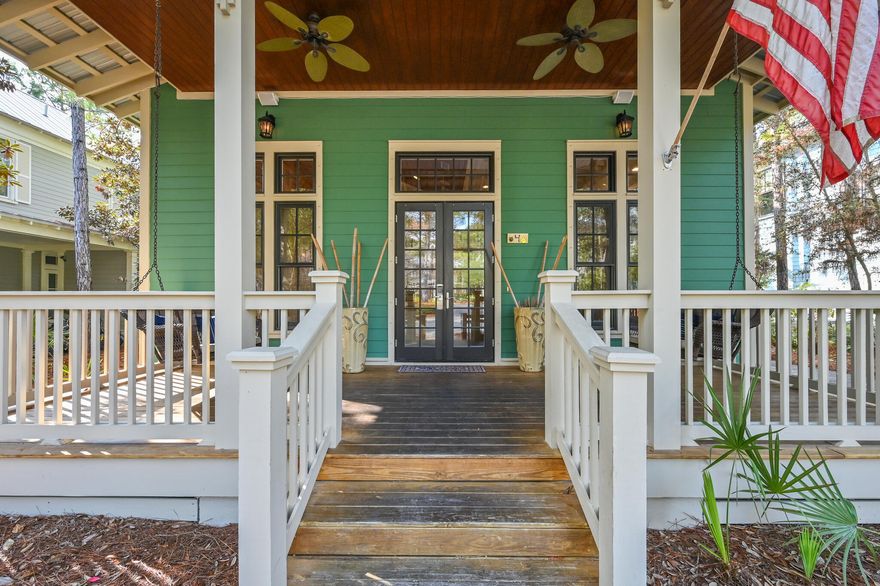 Beautiful 4 bedroom home in Watercolor situated near Camp Watercolor or an easy golf cart ride to the beach. Incredible porch to dine in and  enjoy football games or a fire on a chilly night.Very cozy home for the whole family to enjoy with excellent rental numbers.Fully furnished home with 2 generous ensuite first floor masters. High paneled ceilings make the living room feel spacious and very inviting.Backs up to a beautiful view of a Nature Preserve  and in front of the home is a small green space.Bike to the new Watercolor Beach Club or to Seaside or Camp Watercolor with its two waterslides and a lazy river!-Assessment has been paid in full!-Comes with Golf Cart-Walking distance to Camp Watercolor or Pickleball and Tennis-Large Covered porch 620 sq feet  with fireplace