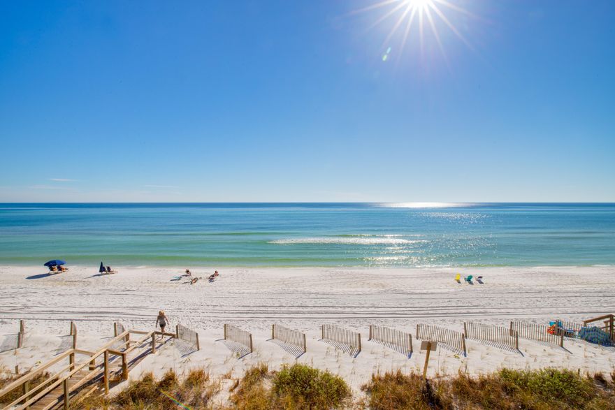 Beachfront townhouses are a rare gem nowadays, and this one shies exceptionally bright: a fully furnished, 3 story, 3 bedroom, 3.5 bath unit that was just remodeled in 2021. This beautiful condo has pecky cypress through to add to that warm beach feeling. There are 2 deeded parking spaces just outside the front door, as you enter the unit you're greeted by beautiful beach views from the kitchen. The kitchen has custom cabinets & stainless appliances. With 3 gulf front decks you'll never run out of great views. There is a separate lock out efficiency apartment on the beach level. On the 3rd floor you find the gulf front master as well as a 3rd bedroom. Both bathrooms on the 3rd floor have also been fully renovated. The master bedroom opens on to a huge deck with incredible views.