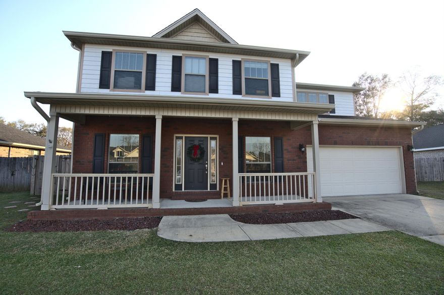 This spacious two-story home offers comfort, convenience, and a host of amenities:  Perfect for those who love extra bedrooms, a family room and more. Fenced Backyard with 2 gated entries makes it ideal for privacy and outdoor activities. Enjoy a luxurious large shower in the Master Bath. A bedroom with its own bath is located downstairs. New flooring in main areas. Laundry area is conveniently located upstairs. The Kitchen is equipped with stainless steel appliances to include double ovens. Walking distance to pool & tennis courts. Situated in North Crestview: drive to Publix, the library, post office, Middle & High schools in 5 minutes! Approx 6 mi to I-10. Pets welcome with owner's approval. Available now!  Schedule your viewing today!