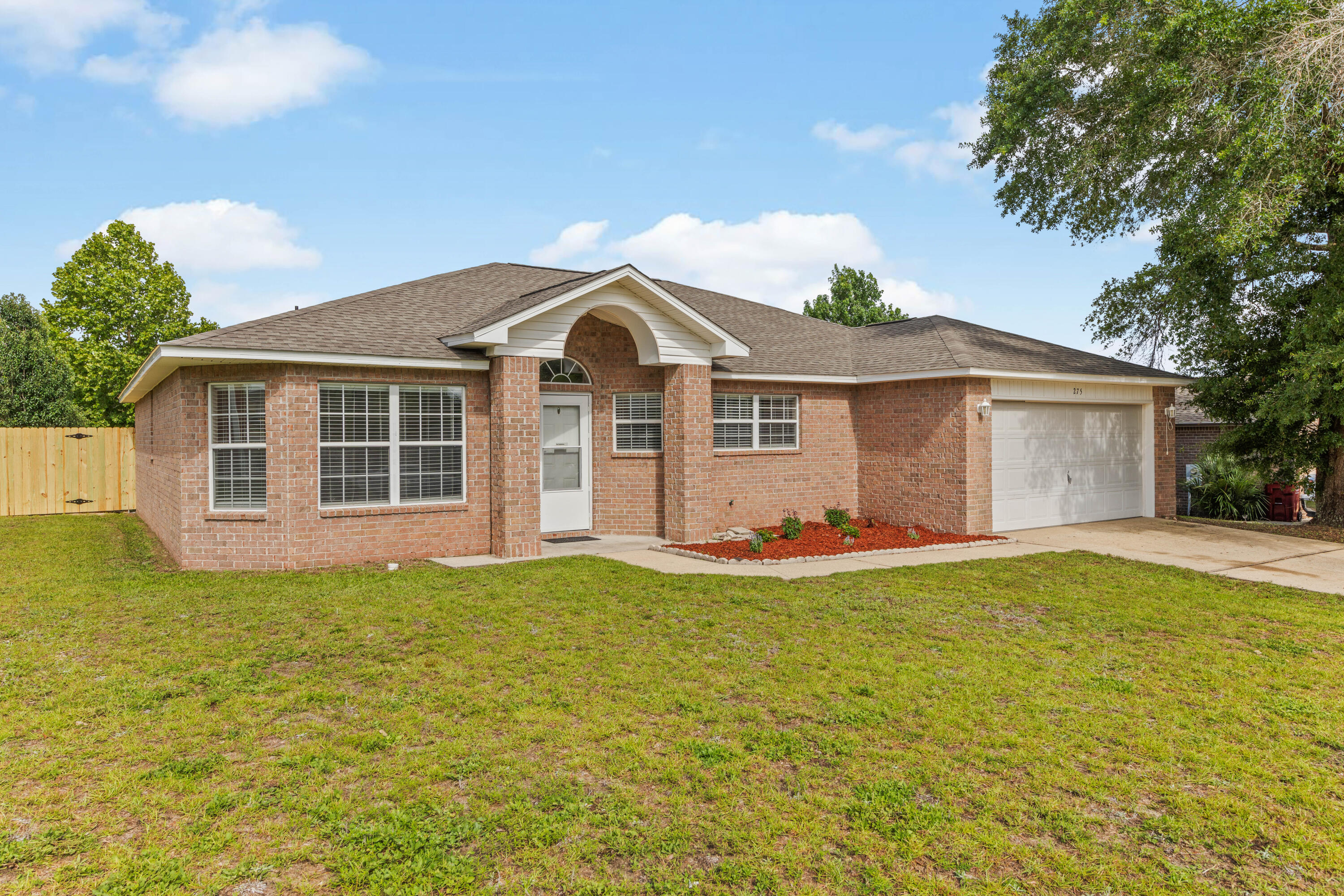 Move-In Ready with Recent Upgrades!This beautifully maintained 3-bedroom, 2-bathroom home offers the ideal combination of comfort, convenience, and location. Recent upgrades include a brand-new roof, all-new appliances, fresh landscaping, and a new privacy fence- enhancing both the home's curb appeal and long-term value.Inside, you'll find a spacious living area featuring a cozy fireplace, newer flooring throughout, and a desirable split floorplan that provides added privacy. The fully fenced backyard creates a secure, private space perfect for relaxing, entertaining, or pets. Roof 2024, HVAC 2020. Perfectly situated just minutes from medical centers and within walking distance to Riverside Elementary and Shoal River Middle School, this home is an excellent choice for families, professionals, or anyone looking to enjoy a comfortable lifestyle in a prime location.