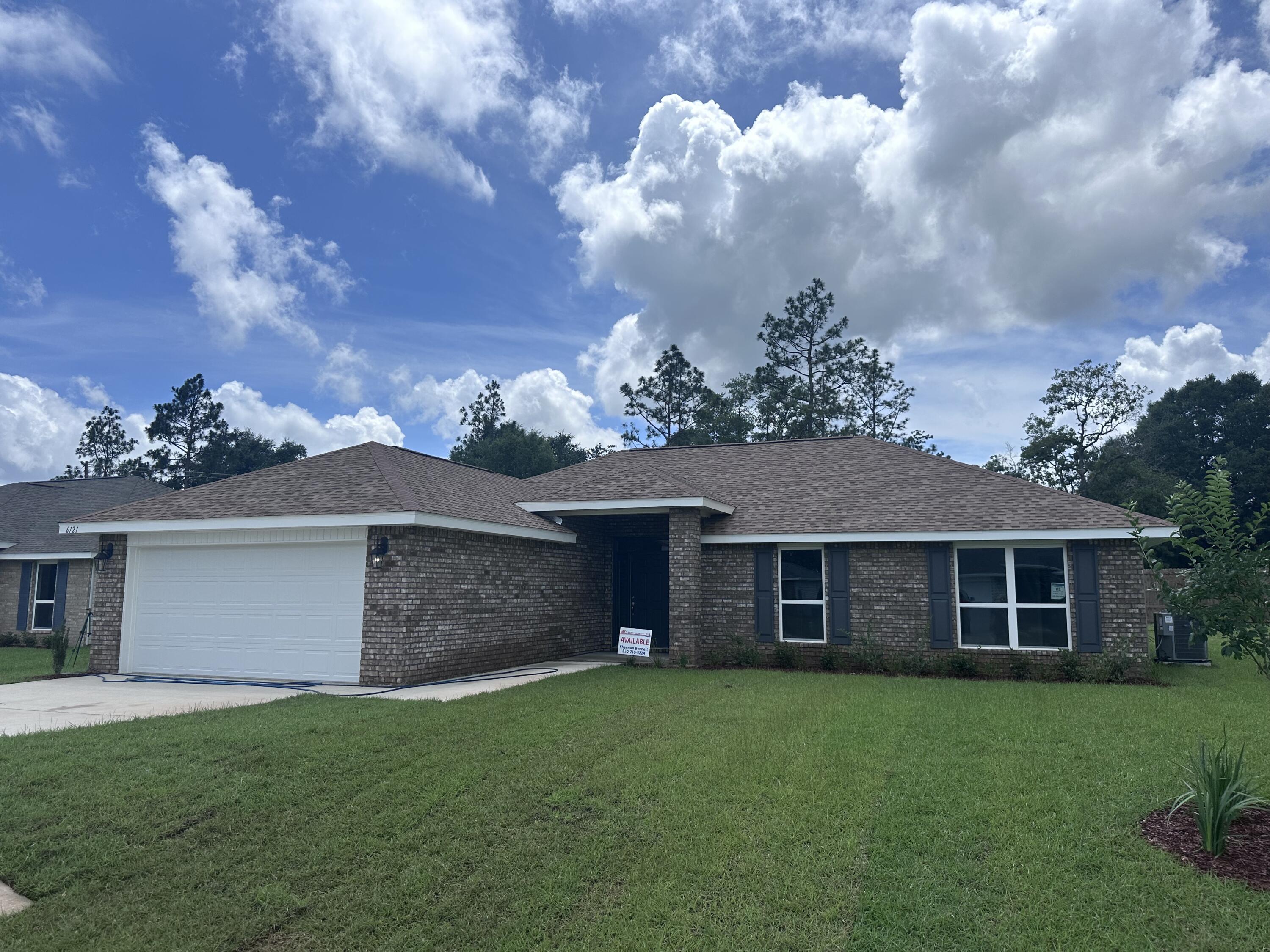 This 4/2 has a lot to offer! Good sized lot fully sodded and professionally landscaped. The 2-car garage comes with electric garage door opener. The house is 3-sided vinyl with a brick front. This is a split bedroom plan, and the master bedroom has a large walk-in closet. The kitchen overlooks the great room that has cathedral ceiling. The dining area is off the kitchen. All floors are carpeted except the wet areas which have LVP. You have a back patio accessed from the living room. It is a beautiful home just waiting for memories to be made.