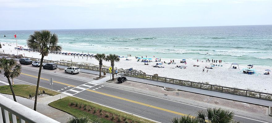 Spectacular views of the Gulf from this 4th floor 2-bedroom 2-bathroom condo located in the Majestic Sun ''A'' building conveniently across from the parking garage. This condo has been recently updated, comes fully furnished, sleeps 6 and is rental ready. Currently used as a vacation rental this condo can also make a great full-time home or second home. No carpet, there is tile flooring throughout with LVP in the bedrooms. The kitchen has white cabinets with quartz countertops. The master bedroom has a king size bed with an en-suite bathroom. The guest bedroom also has a king size bed with a jack-n-jill bathroom. This condo has a ton of new updates including all new paint, new furniture, new decor, new lighting, new hot water heater, updated bathrooms with quartz countertops and a 70'' TV  in the living room.  There is a stackable washer/dryer in the hallway along with an owner's closet.  

The Majestic Sun is part of the 330 acre Seascape Resort which has beach access, a heated indoor/outdoor pool, hot tubes, fitness center, 18-hole golf course, restaurants, tennis courts, pickleball courts, BBQ area and 5 additional swimming pools. This resort is gated and is near shopping, dining and entertainment. As an added bonus owners are allowed pets.