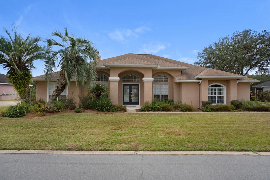 PRIVATE & SCREENED IN-GROUND POOL! This lovely home captures Florida living at it's finest! As soon as you enter your home, you are greeted with an amazing view through the sliding glass doors of your spectacular and refreshing pool and a portion of the golf course. This home has a split bedroom plan and boasts cathedral ceilings throughout! Kitchen has updated stainless appliances that features a gas stove with a double oven and a French door refrigerator with the freezer at the bottom. Home has an additional breakfast area overlooking the pool, formal dining room and additional room for an office or play area. Owner will allow DOGS up to 50lbs with an approved pet application and non refundable pet fee. Pool service AND yard service included! Residents are enrolled in the Coastal Realty Services Resident Benefits Package (RBP), which includes renters insurance, HVAC air filter delivery, a resident rewards program, and more!

 Please contact the office (not the listing agent below) directly at 850.244.2100 for additional information. Showings can be scheduled via the website www.CoastalRealtyServices.com. Prior to us processing an application on a rental property, we do require the rental to be viewed by the applicant or a representative of the applicant.